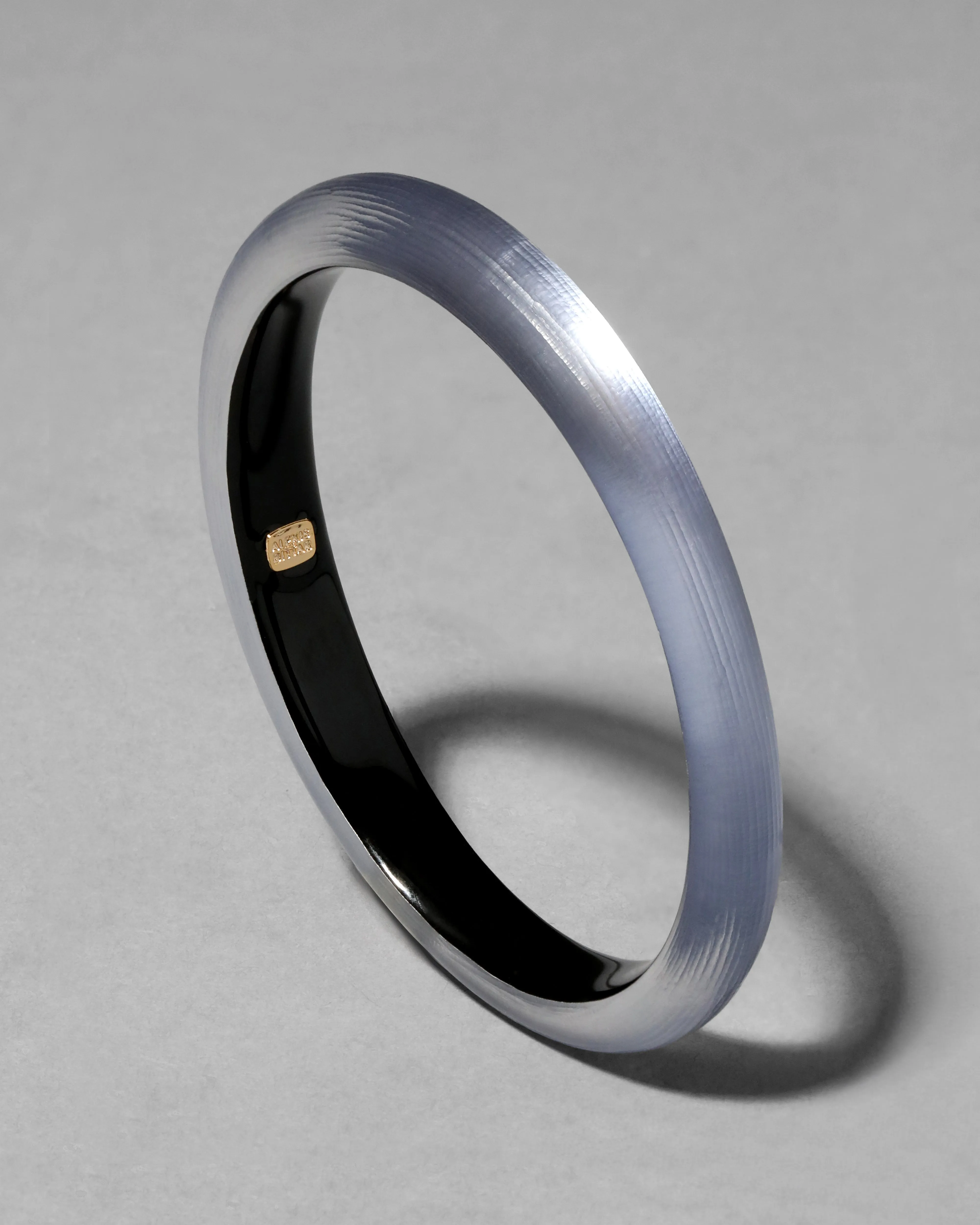 Lucite Skinny Bangle- Steel Blue sold by Alexis Bittar product image thumbnail 4