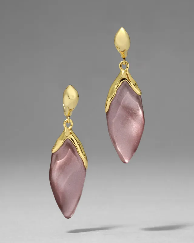 Lucite Petal Leverback Earring- Dusty Rose sold by Alexis Bittar