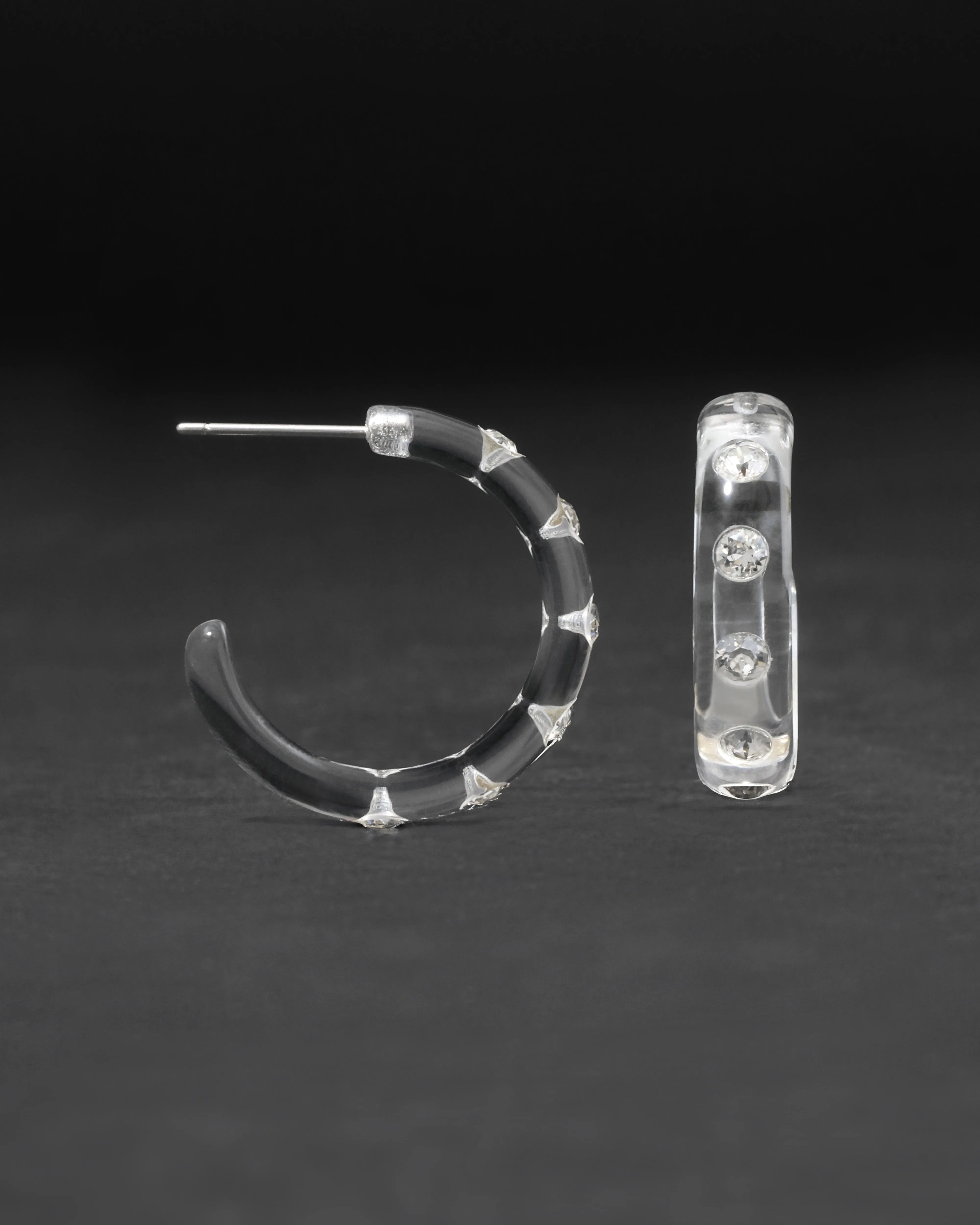 Lucite Crystal Hoop Earring- Clear sold by Alexis Bittar product image thumbnail 4