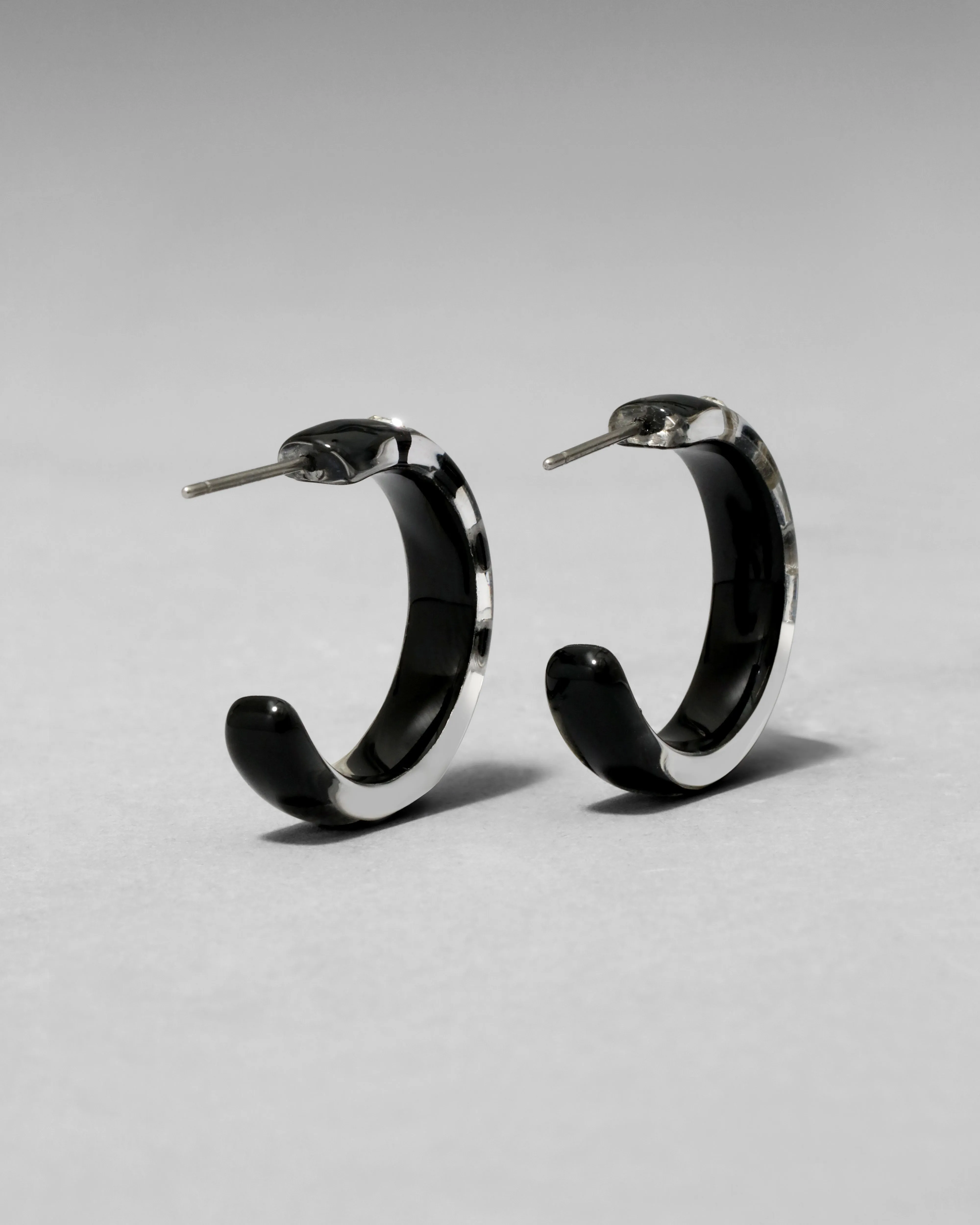 Lucite Crystal Hoop Earring- Onyx sold by Alexis Bittar product image thumbnail 4