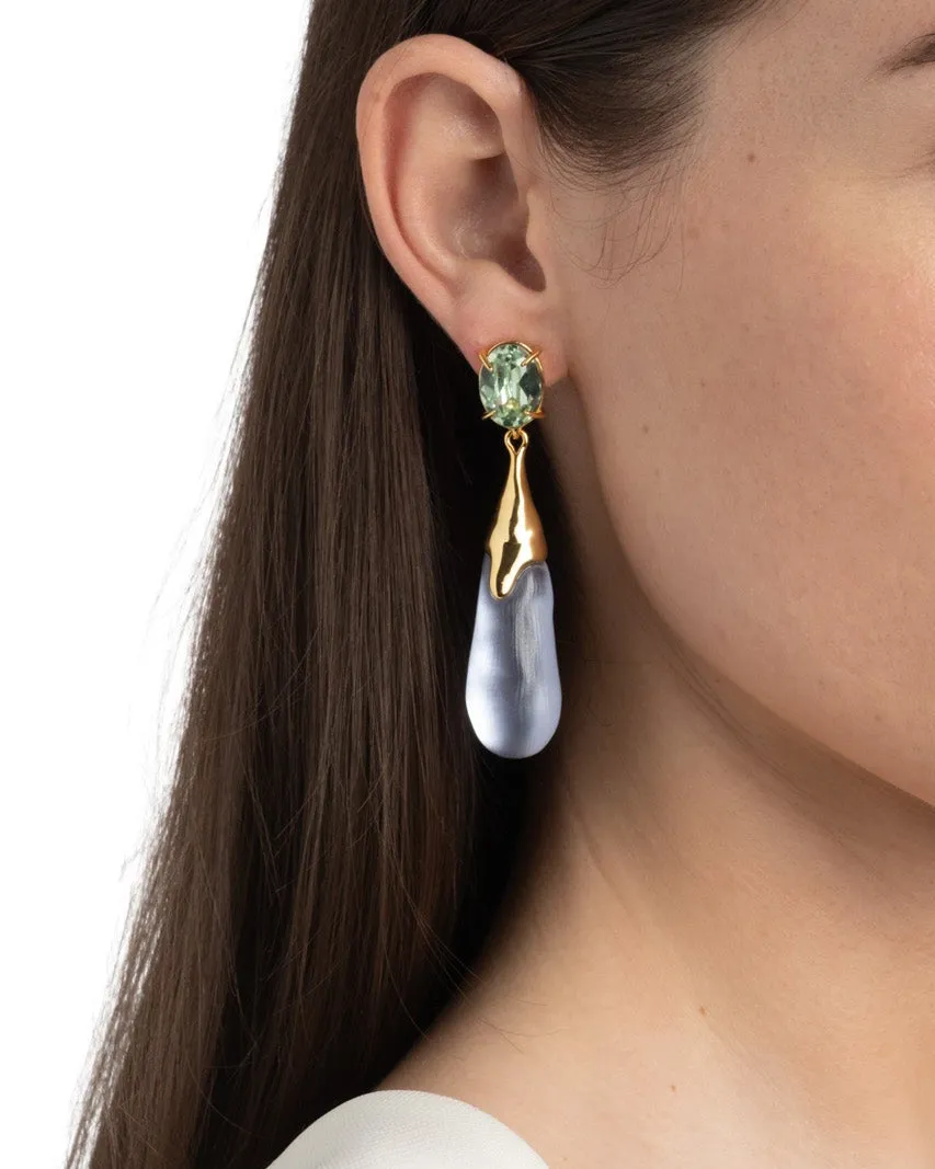 Bonbon Crystal Small Teardrop Earring- Steel Blue sold by Alexis Bittar product image thumbnail 2