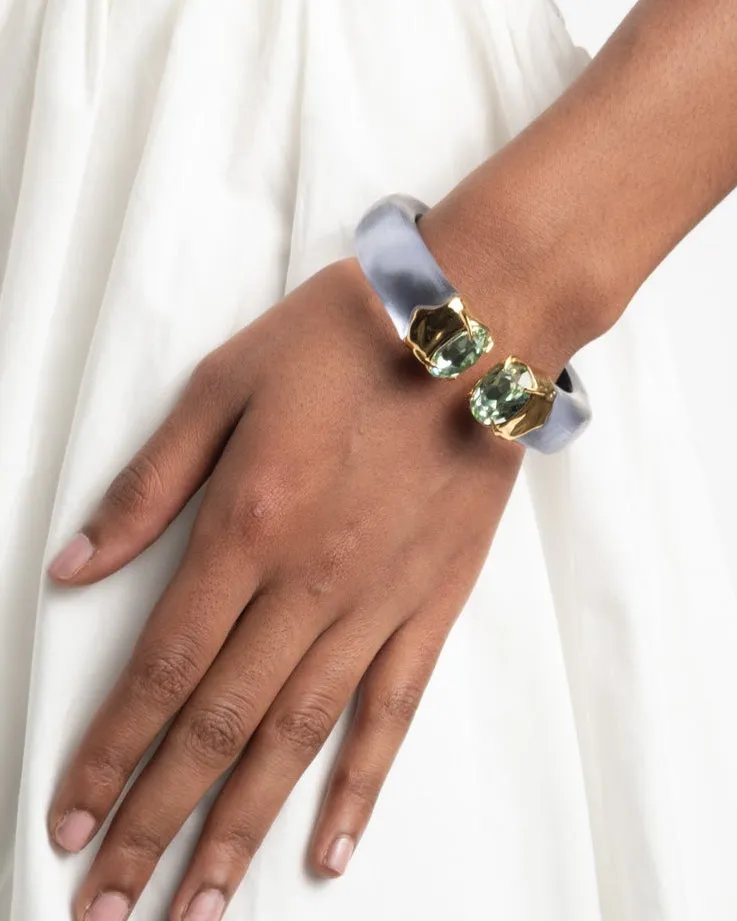 Bonbon Crystal Lucite Hinge Bracelet- Steel Blue sold by Alexis Bittar product image thumbnail 2