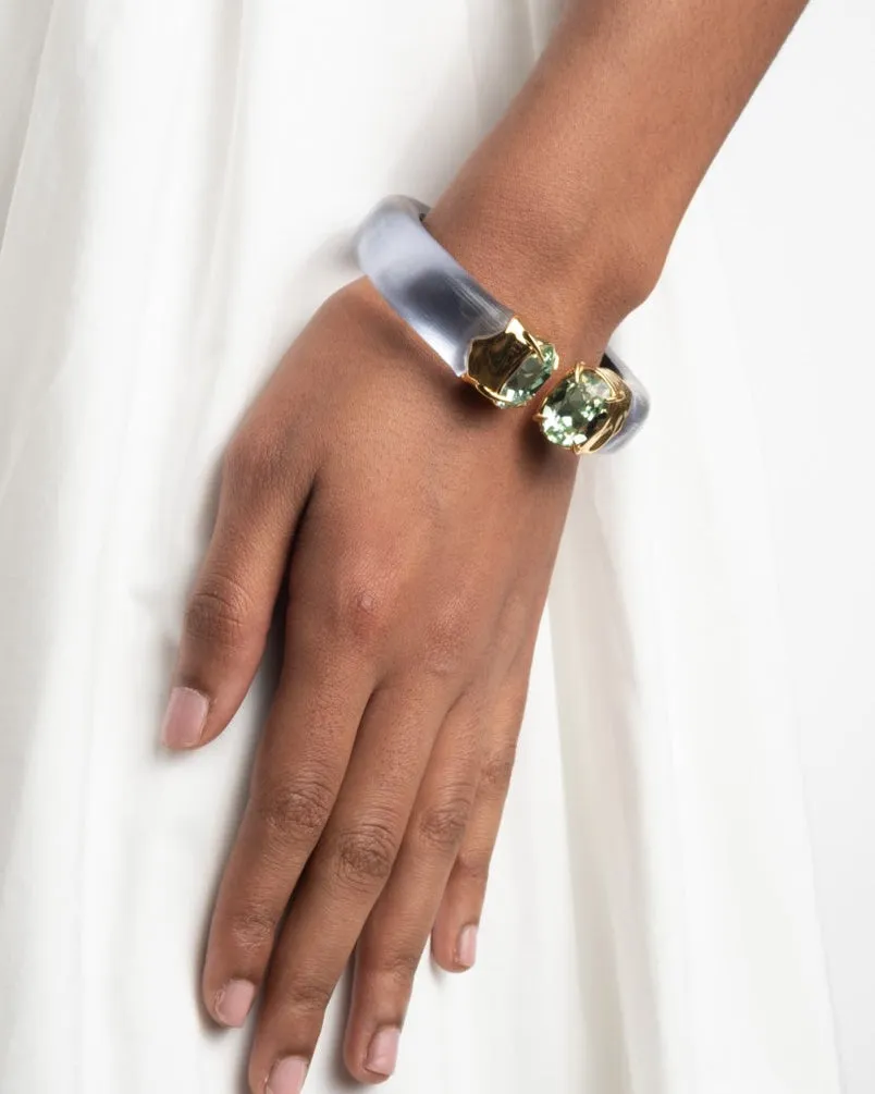 Bonbon Crystal Lucite Hinge Bracelet- Steel Blue sold by Alexis Bittar product image thumbnail 3