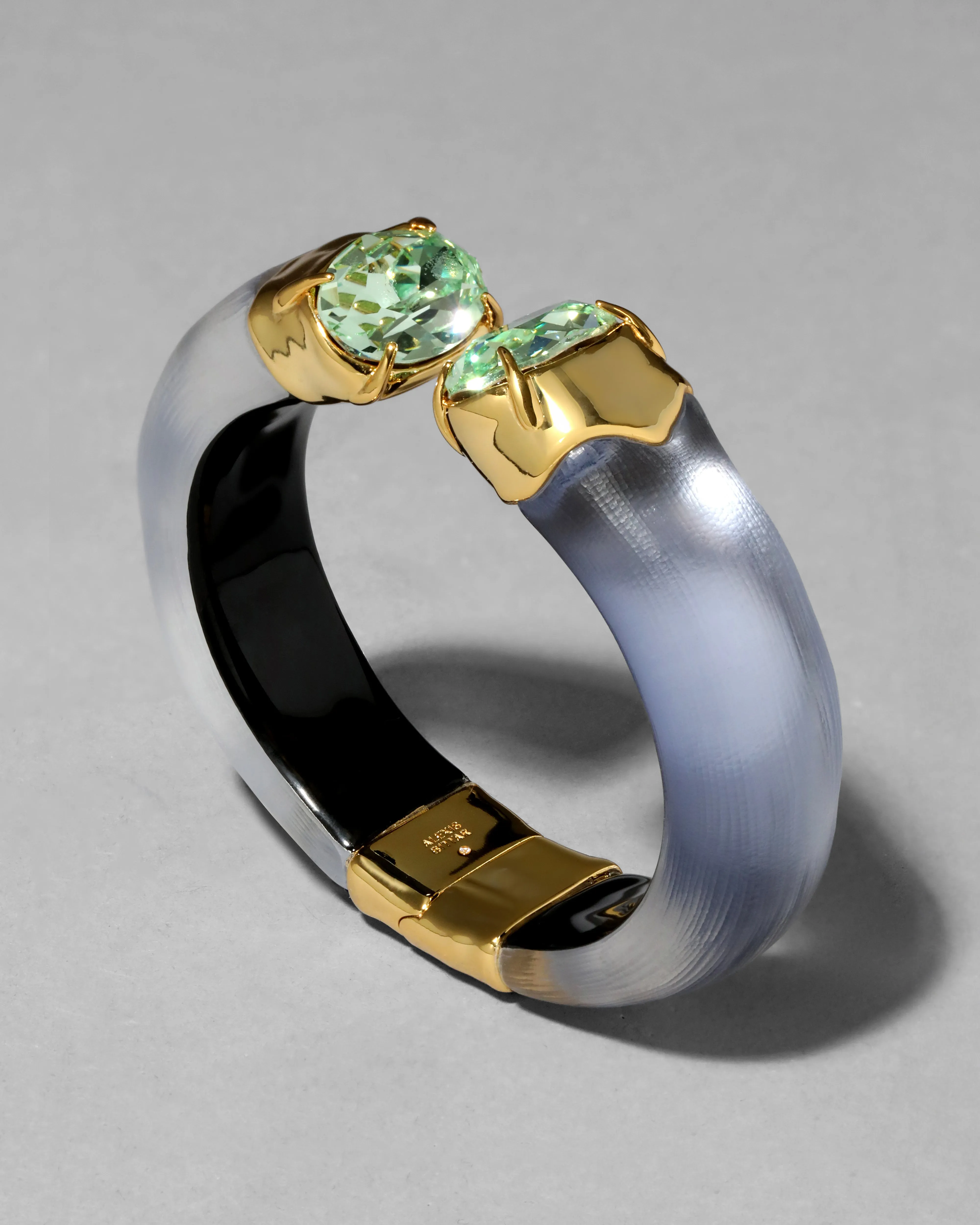 Bonbon Crystal Lucite Hinge Bracelet- Steel Blue sold by Alexis Bittar product image thumbnail 4