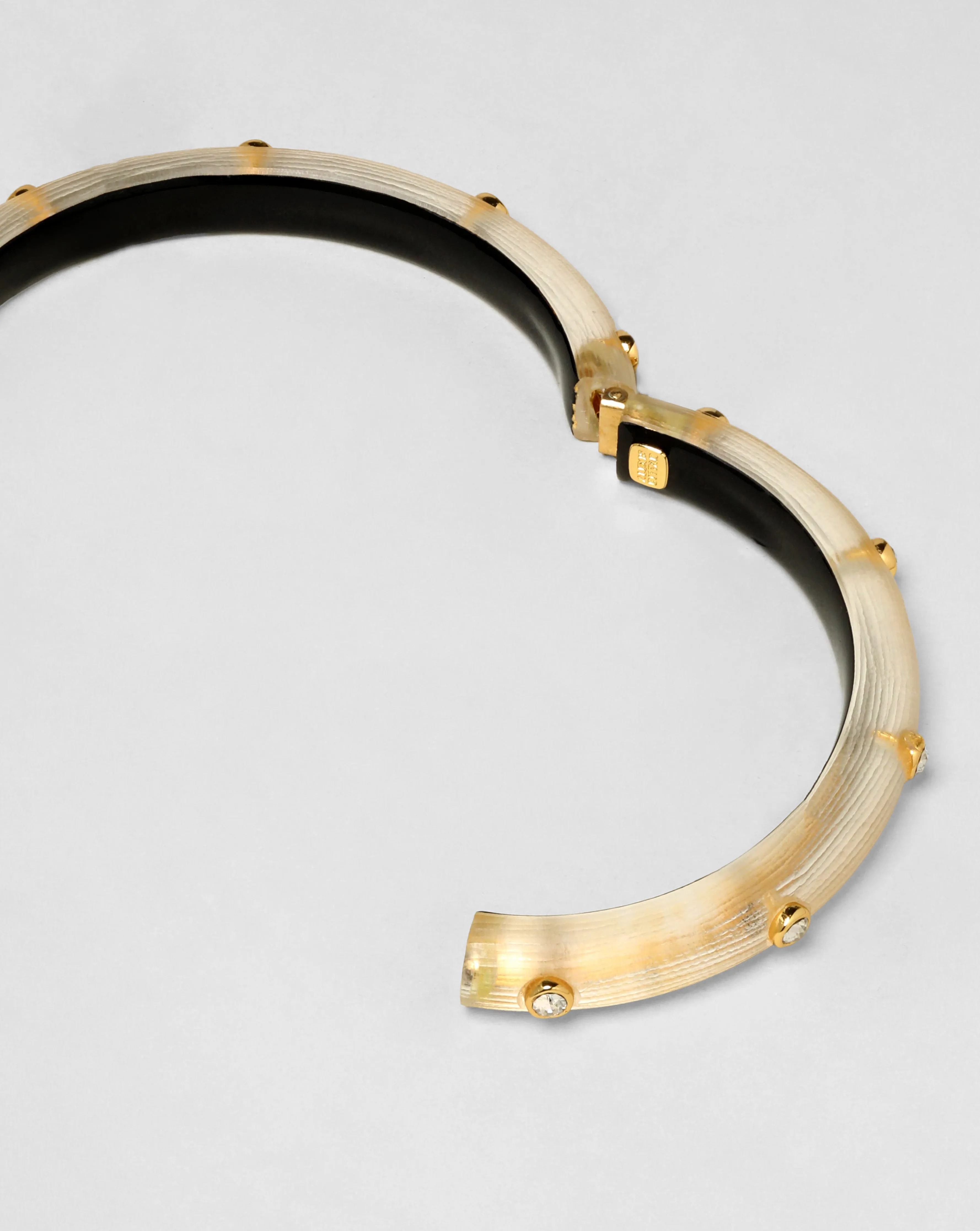 Crystal Studded Lucite Hinge Bracelet - Gold sold by Alexis Bittar product image thumbnail 4