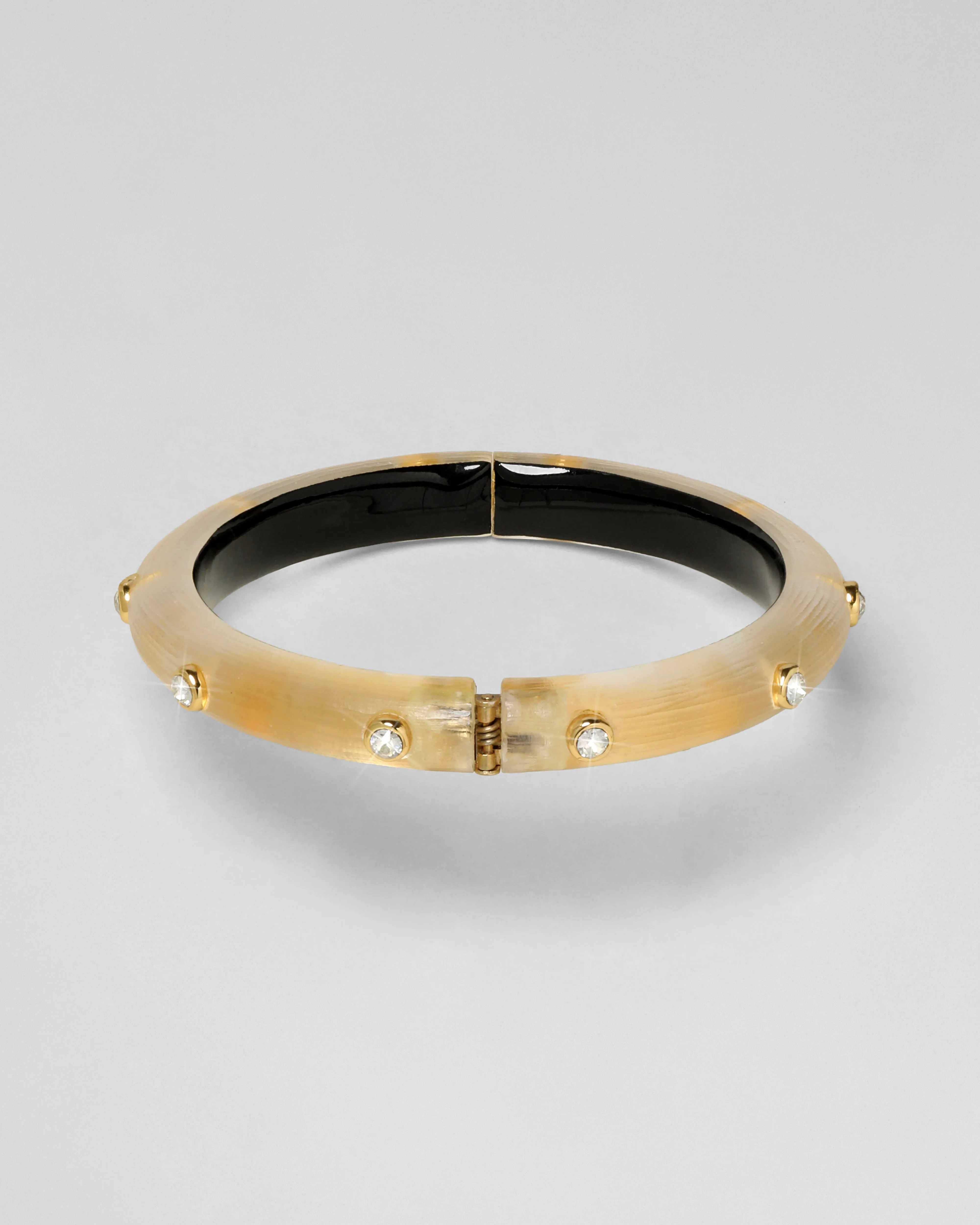 Crystal Studded Lucite Hinge Bracelet - Gold sold by Alexis Bittar product image thumbnail 3