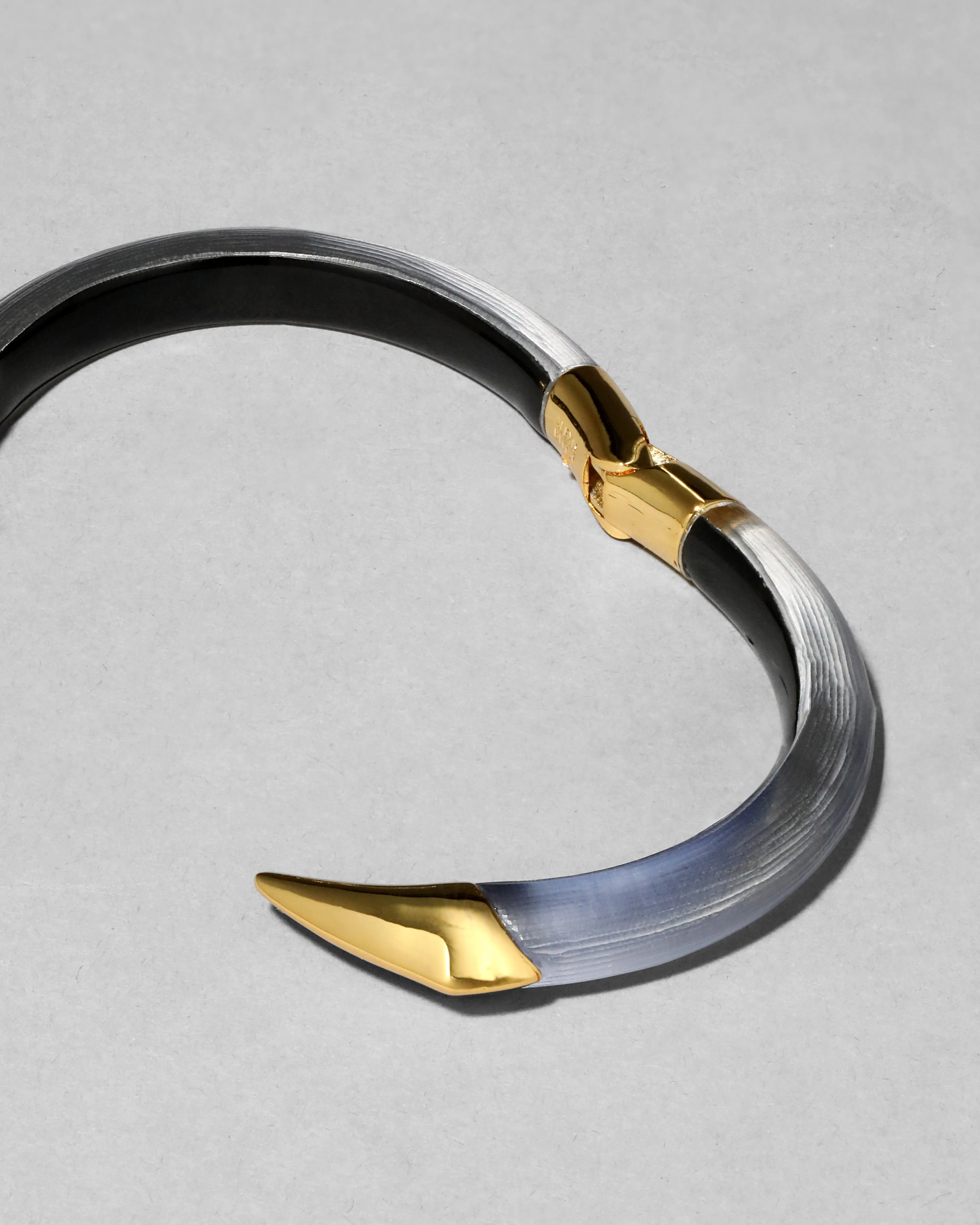 Mirrored Pyramid Lucite Brake Hinge Bracelet- Steel Blue sold by Alexis Bittar product image thumbnail 5