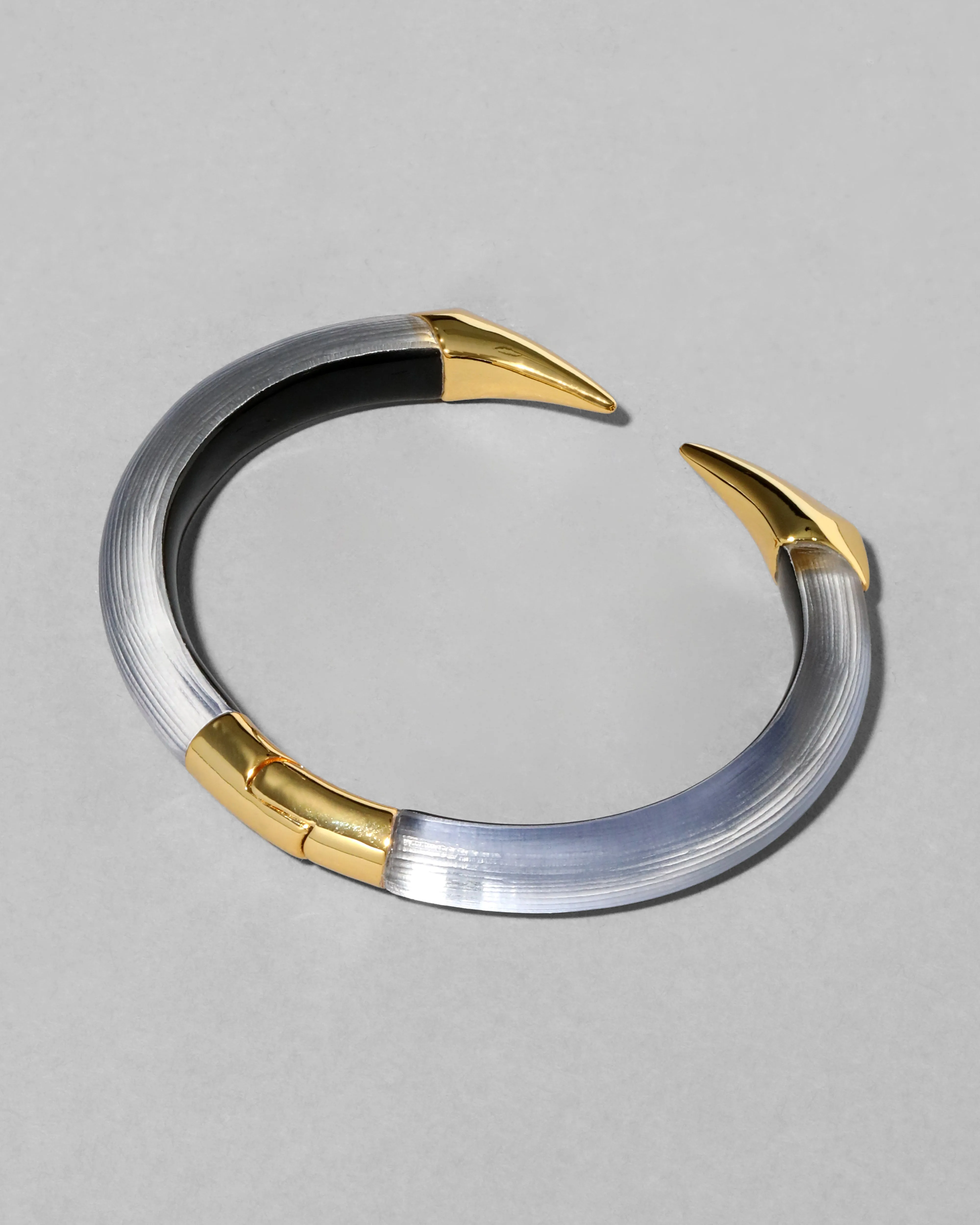 Mirrored Pyramid Lucite Brake Hinge Bracelet- Steel Blue sold by Alexis Bittar product image thumbnail 3