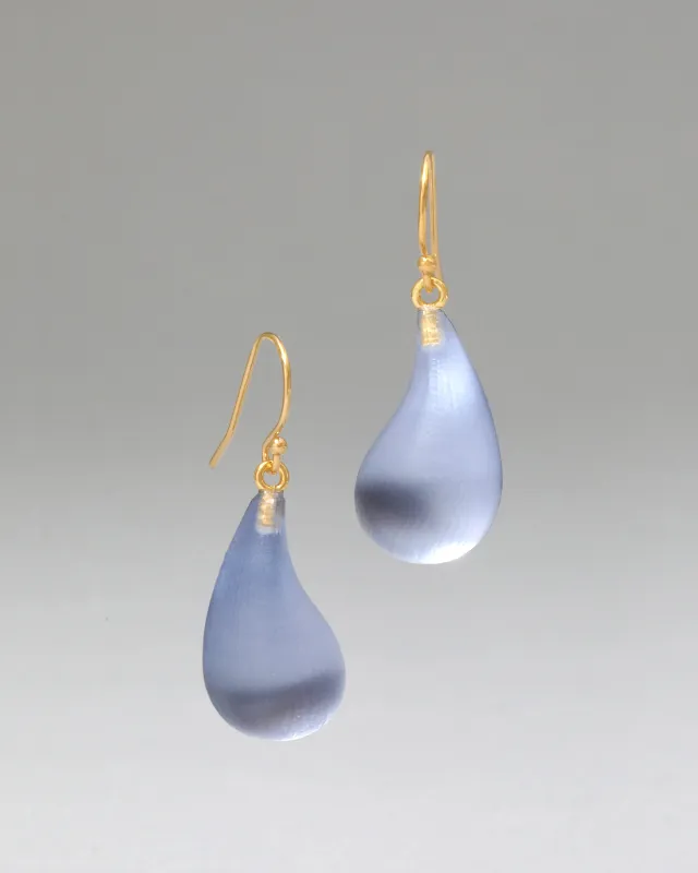 Lucite Dewdrop Earring- Steel Blue made by Alexis Bittar