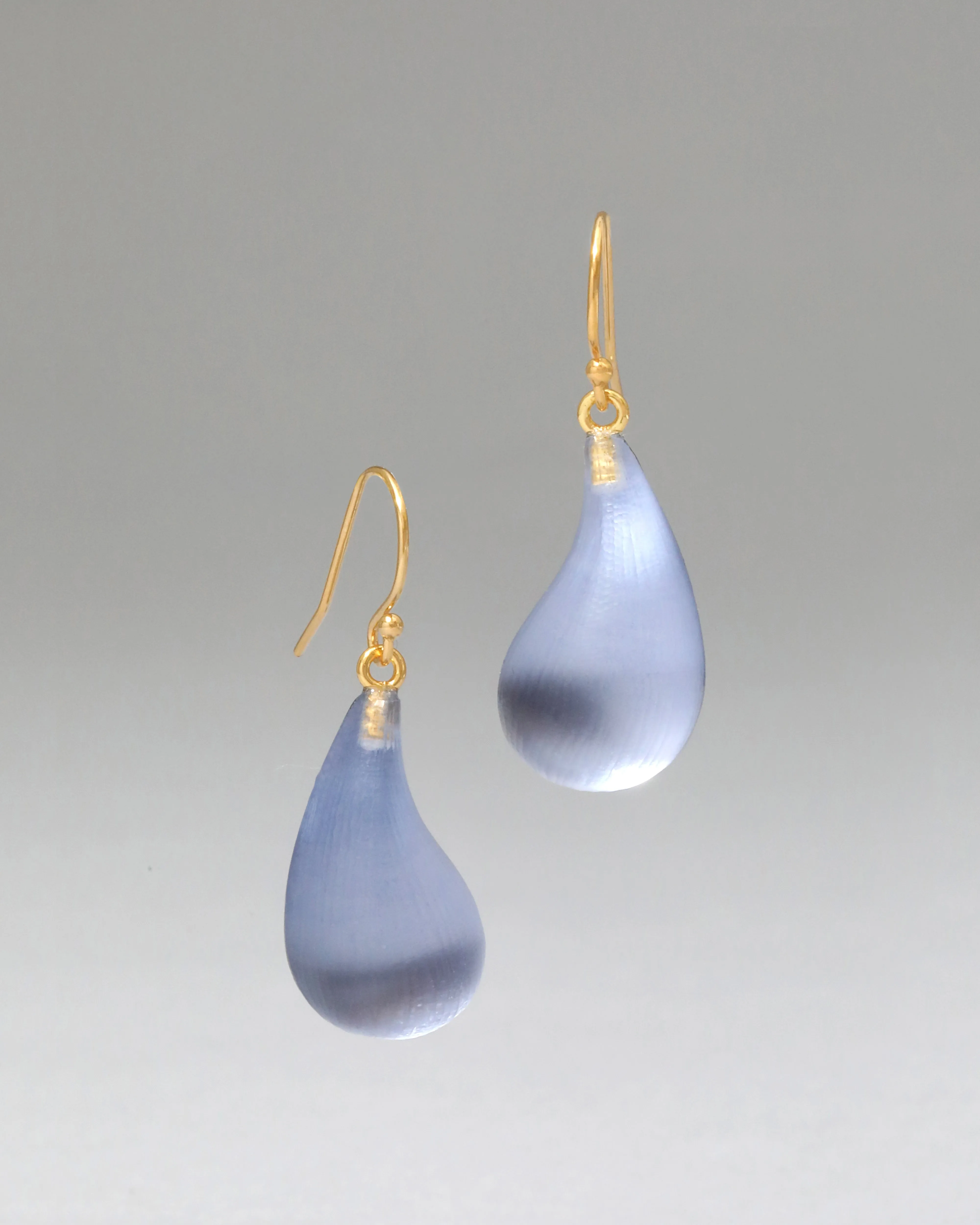 Lucite Dewdrop Earring- Steel Blue sold by Alexis Bittar