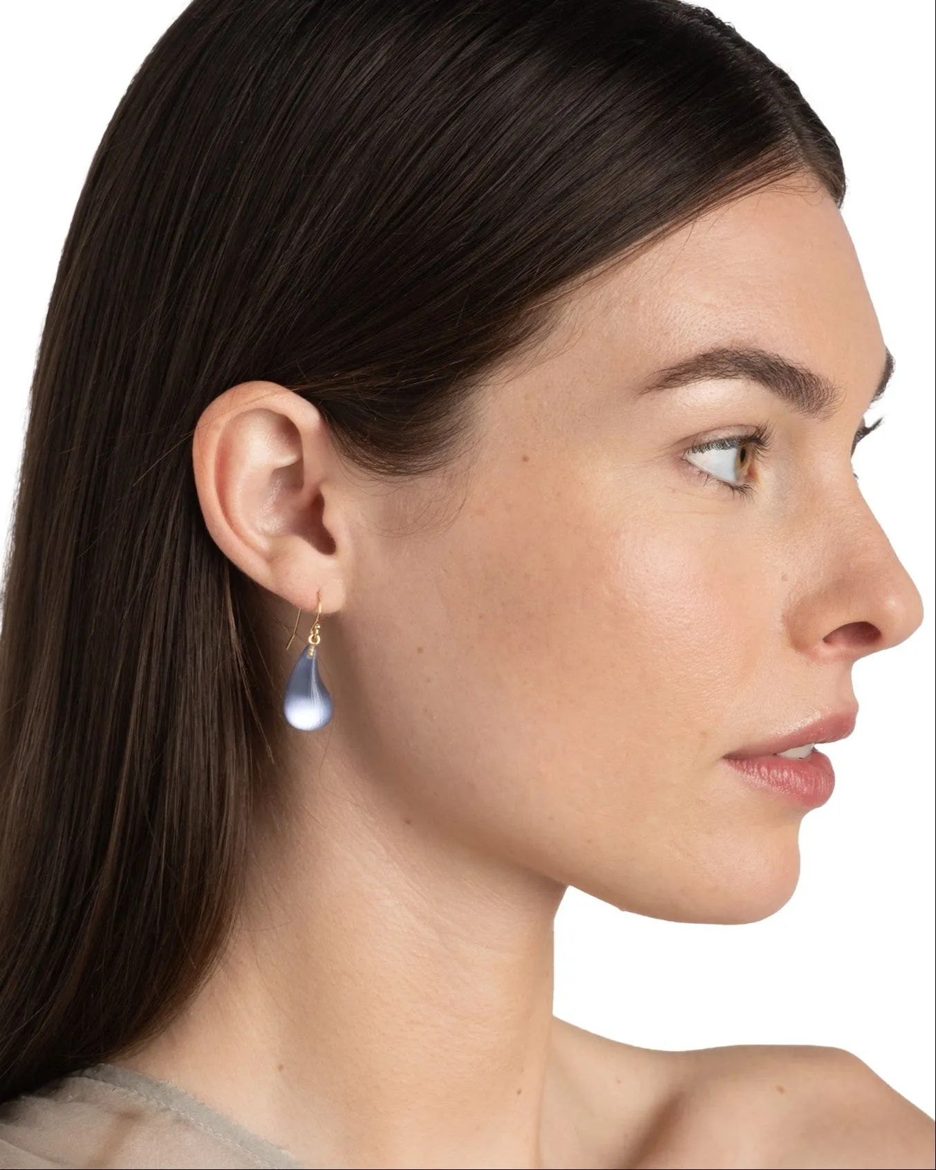 Lucite Dewdrop Earring- Steel Blue sold by Alexis Bittar product image thumbnail 3