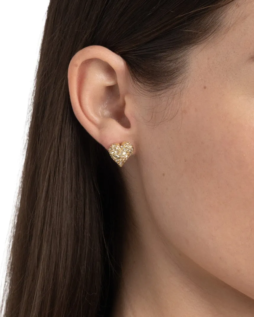 Solanales Crystal Pavé Heart Stud Earring sold by Alexis Bittar product image thumbnail 5