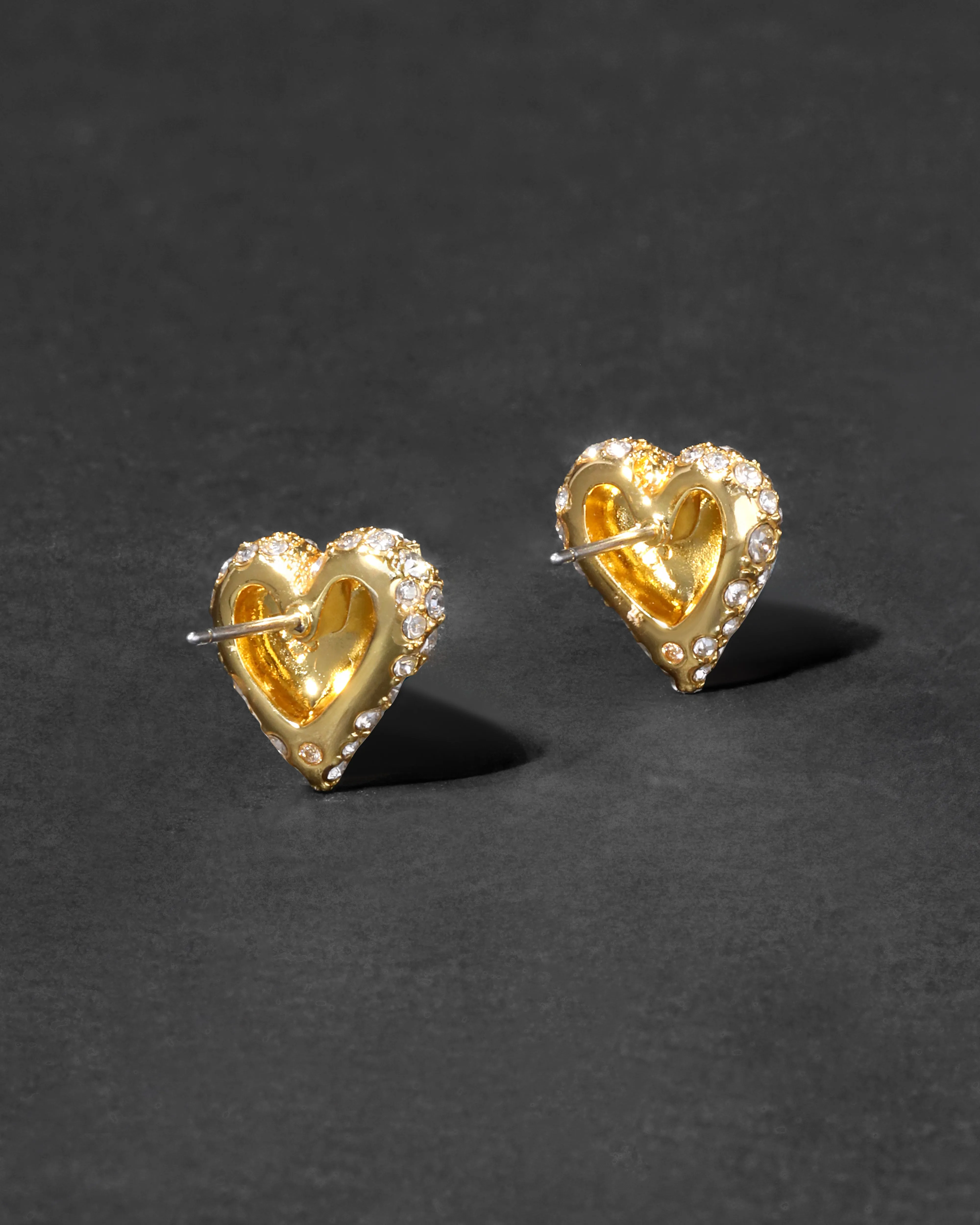 Solanales Crystal Pavé Heart Stud Earring sold by Alexis Bittar product image thumbnail 4
