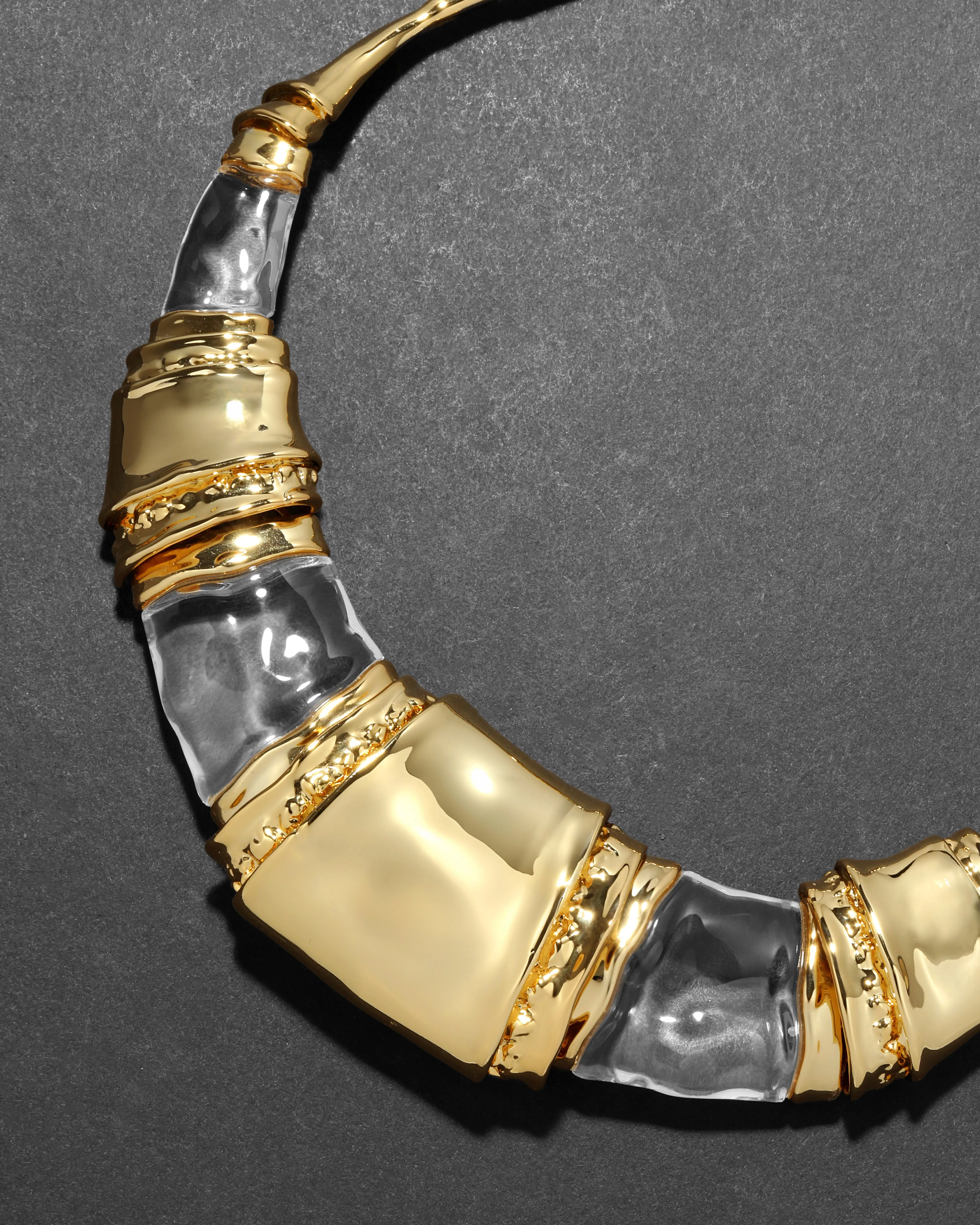 Lucite Brutalist Segmented Collar Necklace sold by Alexis Bittar product image thumbnail 3