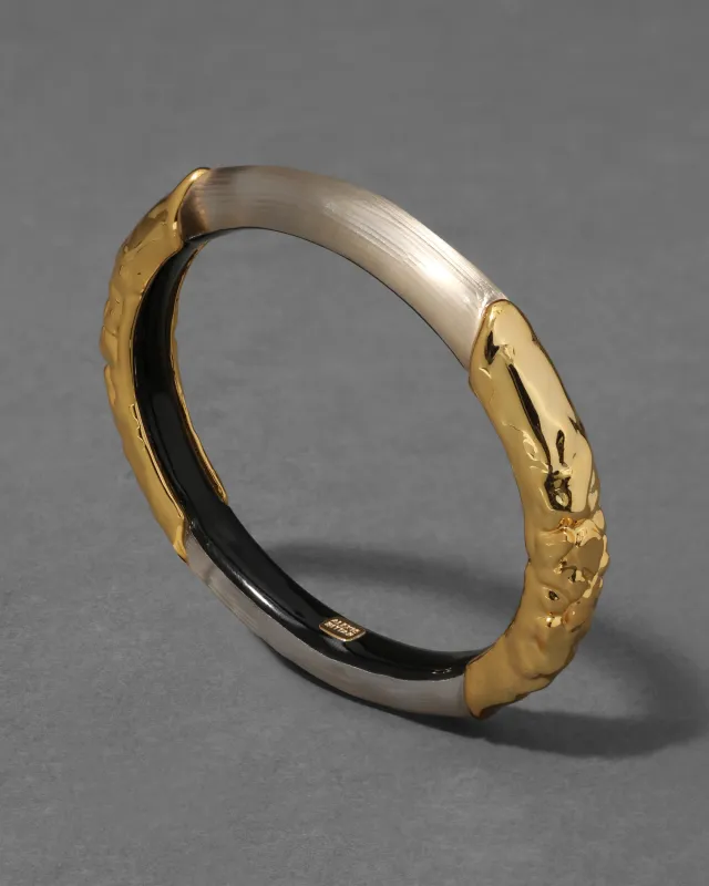 Lucite Brut Skinny Bangle- Warm Grey made by Alexis Bittar