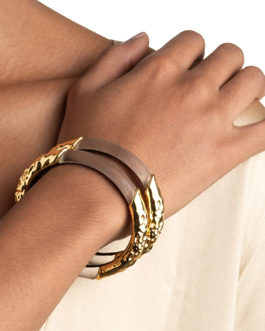 Lucite Brut Skinny Bangle- Warm Grey sold by Alexis Bittar product image thumbnail 2