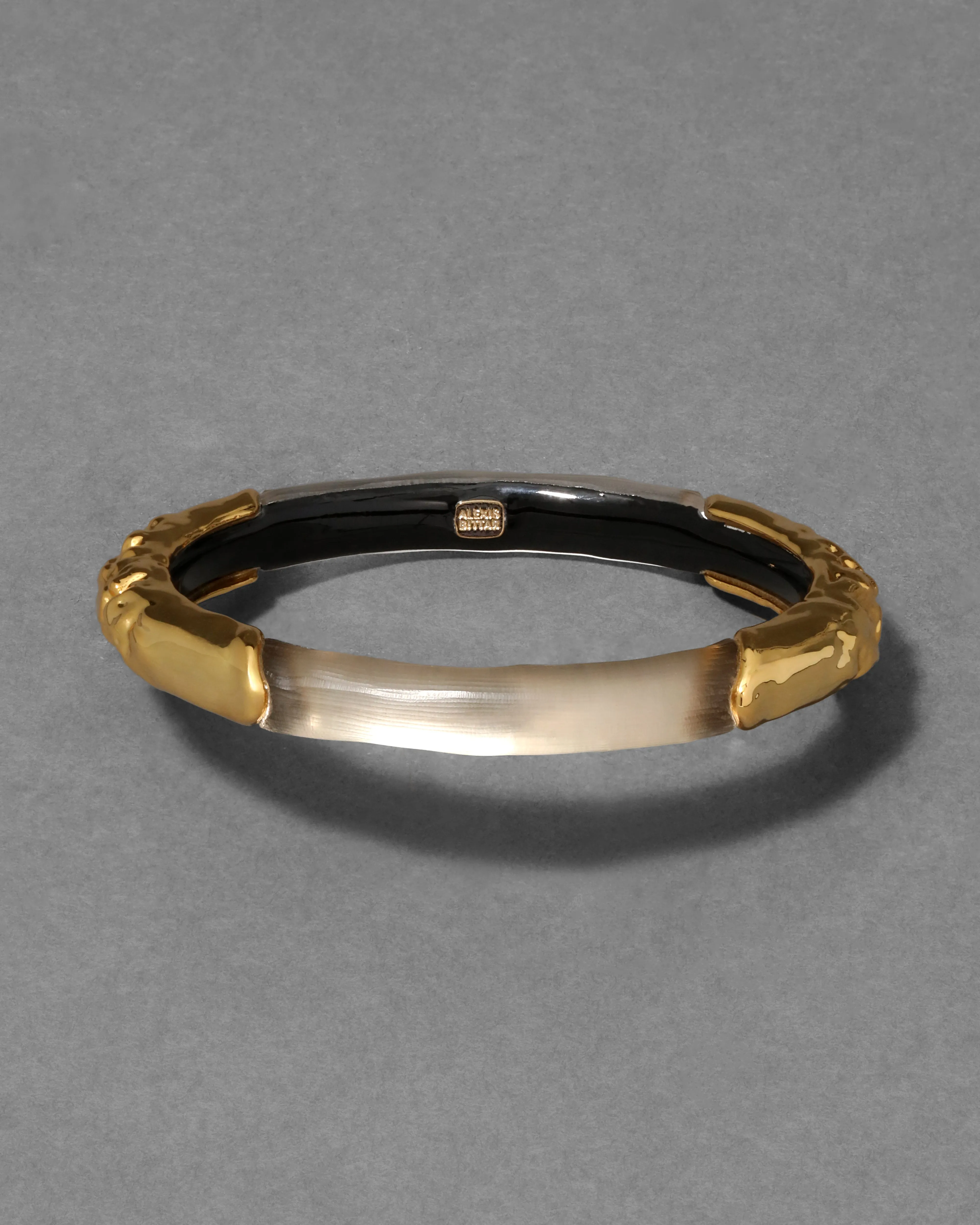 Lucite Brut Skinny Bangle- Warm Grey sold by Alexis Bittar product image thumbnail 3