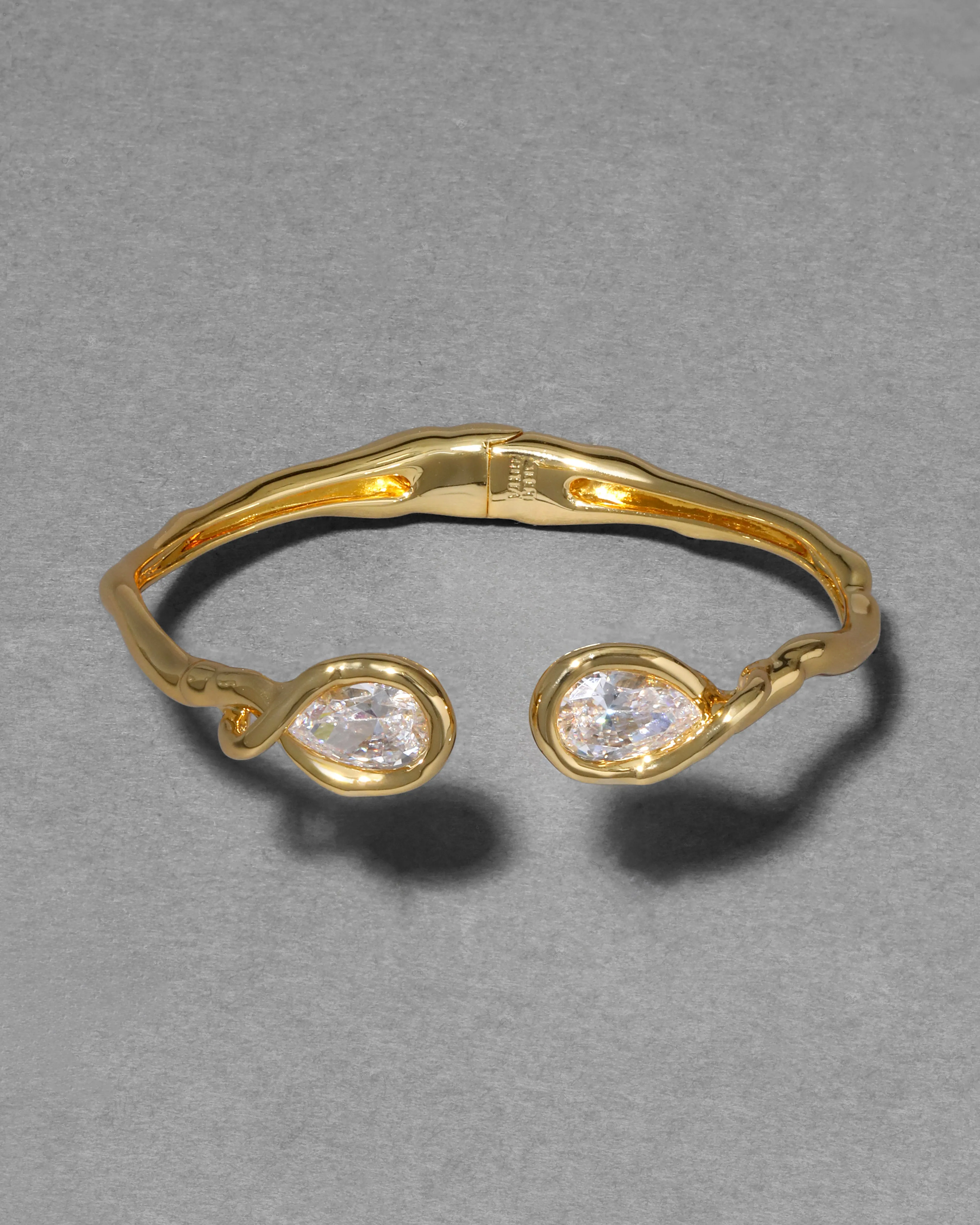 Asterales Crystal Capped Hinge Cuff Bracelet sold by Alexis Bittar product image thumbnail 3