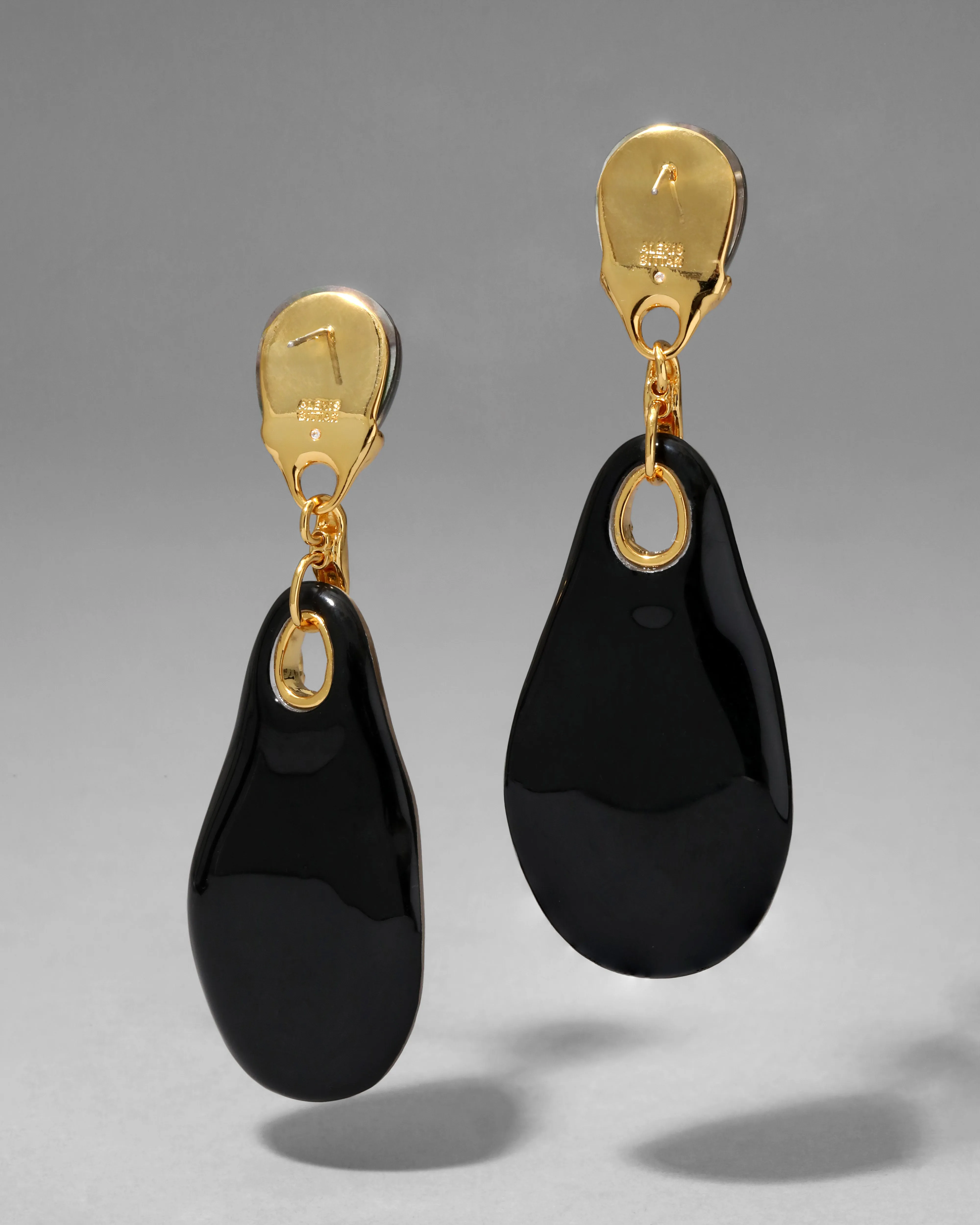 Lucite Brut Large Drop Post Earring- Warm Grey sold by Alexis Bittar product image thumbnail 4