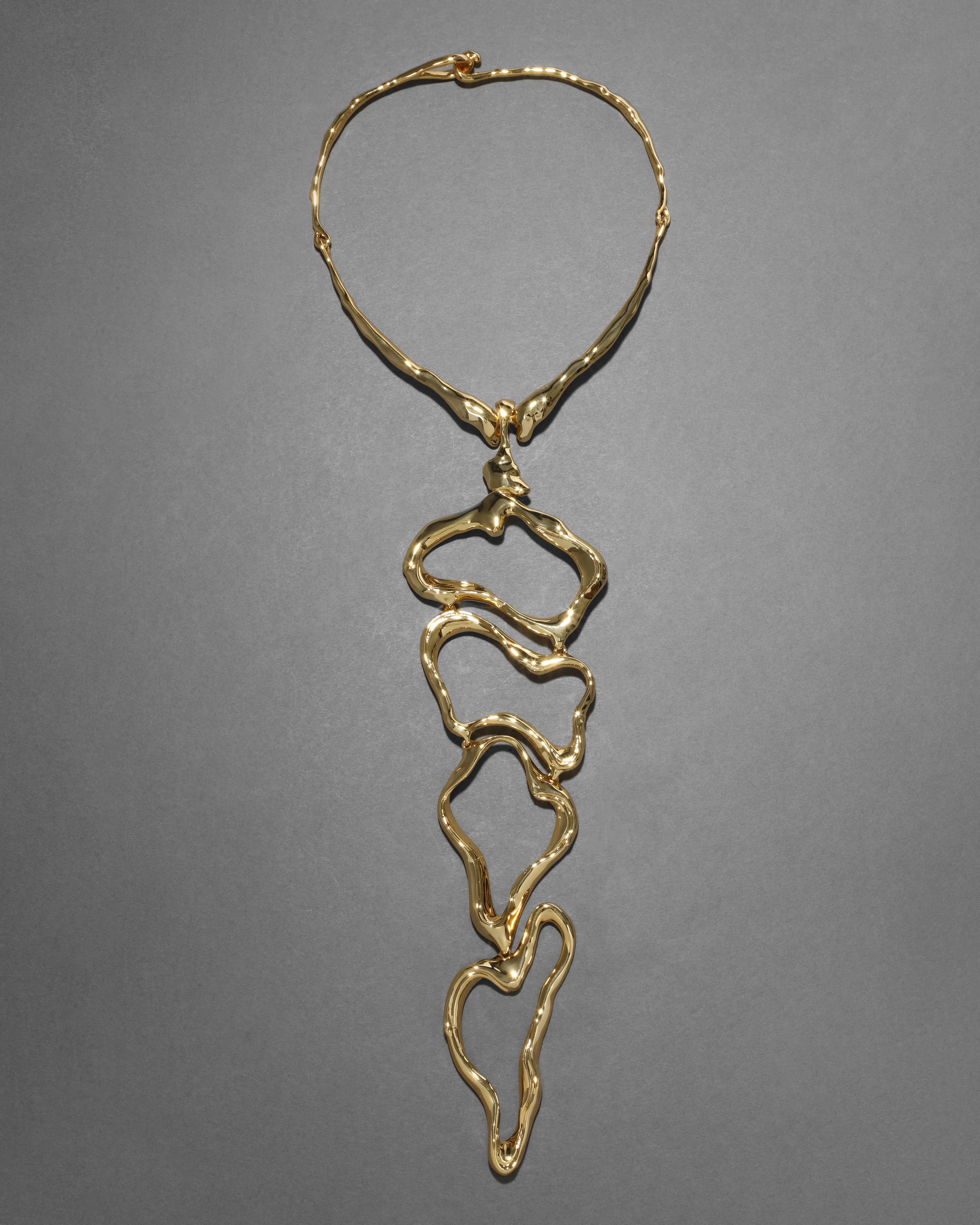 Brut Gold Cascade Collar Necklace sold by Alexis Bittar product image thumbnail 3