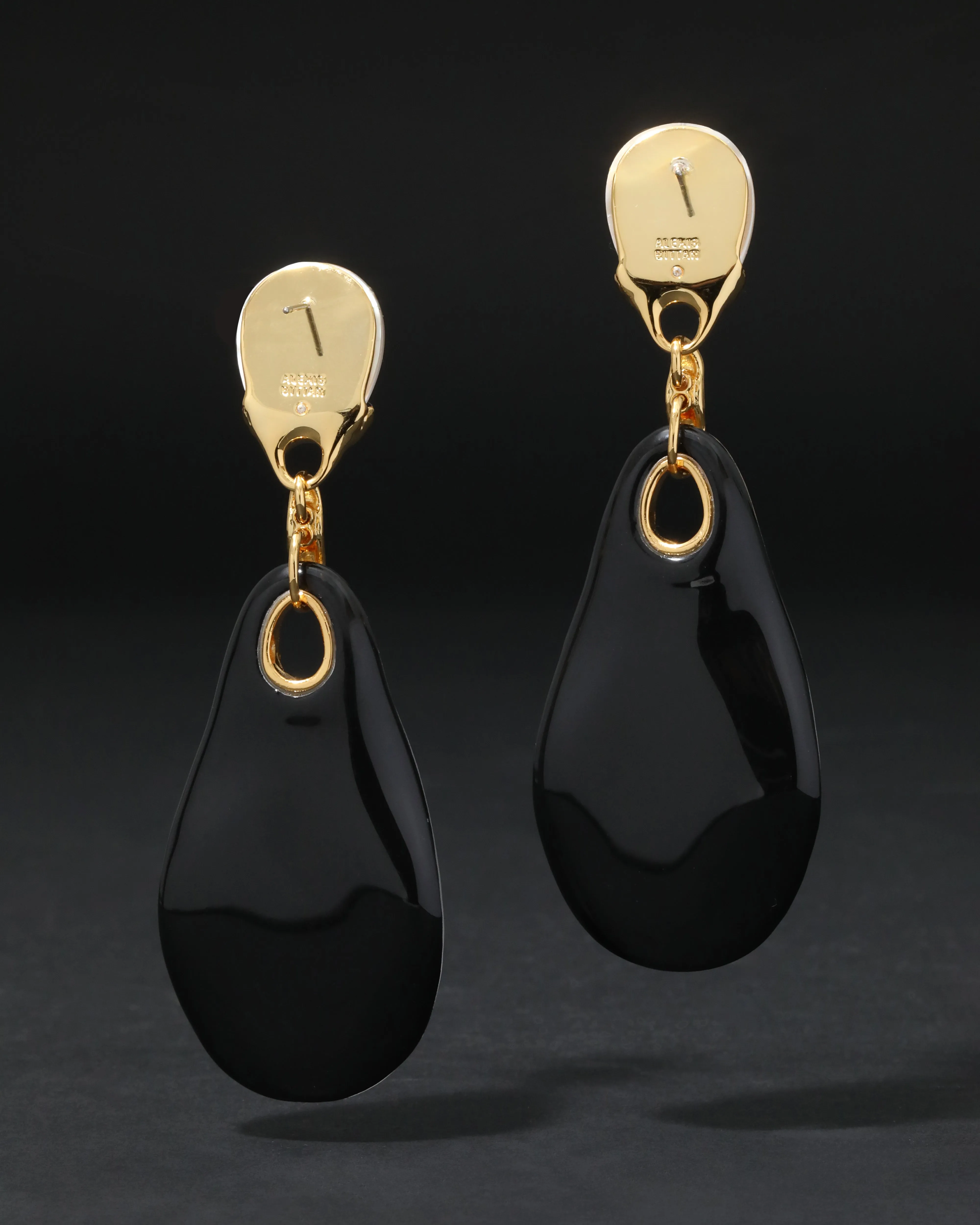 Lucite Brut Large Drop Post Earring- Silver sold by Alexis Bittar product image thumbnail 4