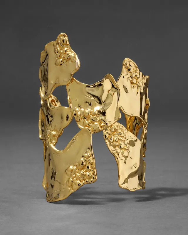 Brut Gold Reef Cuff Bracelet made by Alexis Bittar