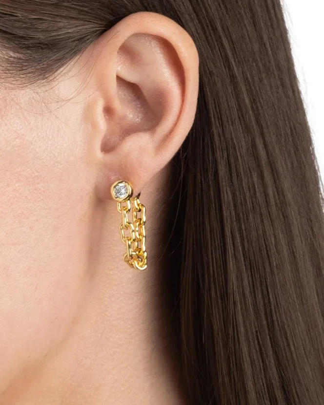 Asterales Chain Linked Front Back Earring sold by Alexis Bittar