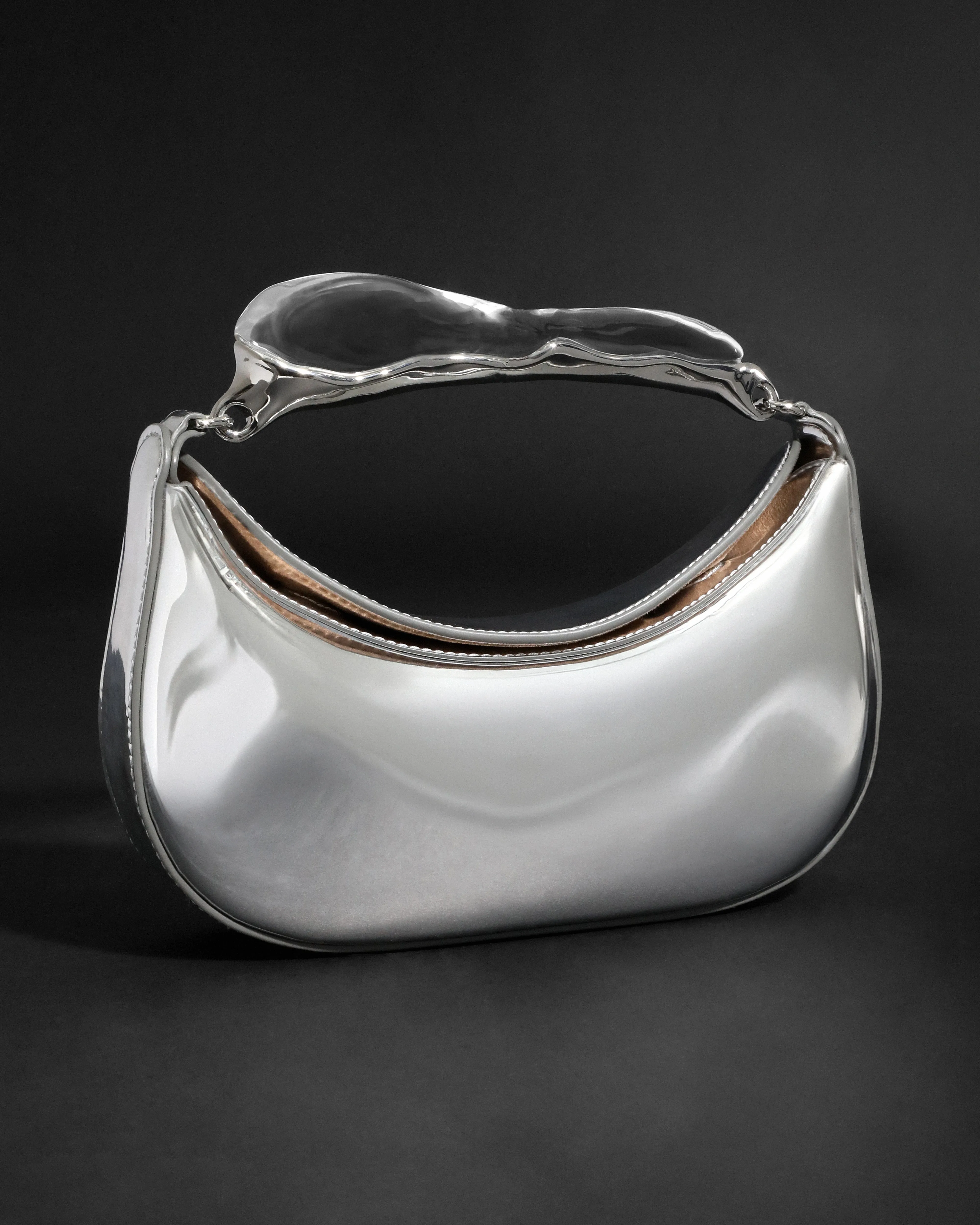 Water Stone Top Handle Clutch- Chrome sold by Alexis Bittar product image thumbnail 4