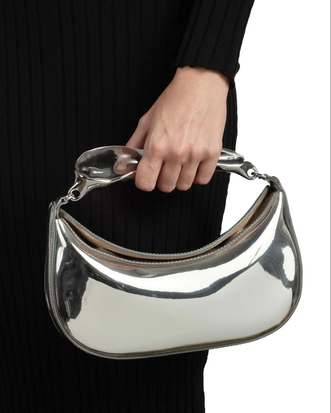 Water Stone Top Handle Clutch- Chrome sold by Alexis Bittar product image thumbnail 3