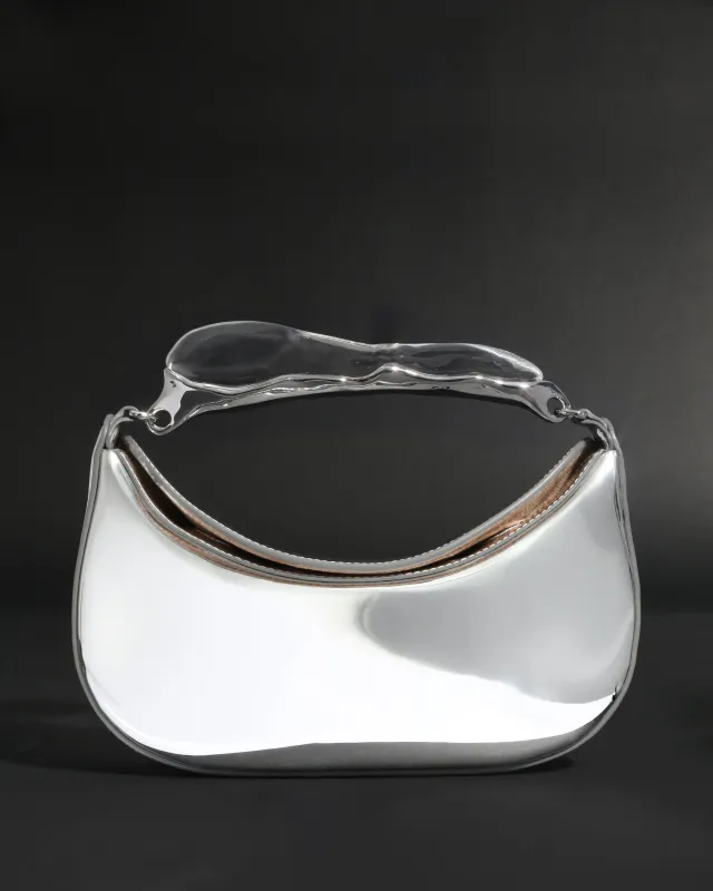 Water Stone Top Handle Clutch- Chrome made by Alexis Bittar