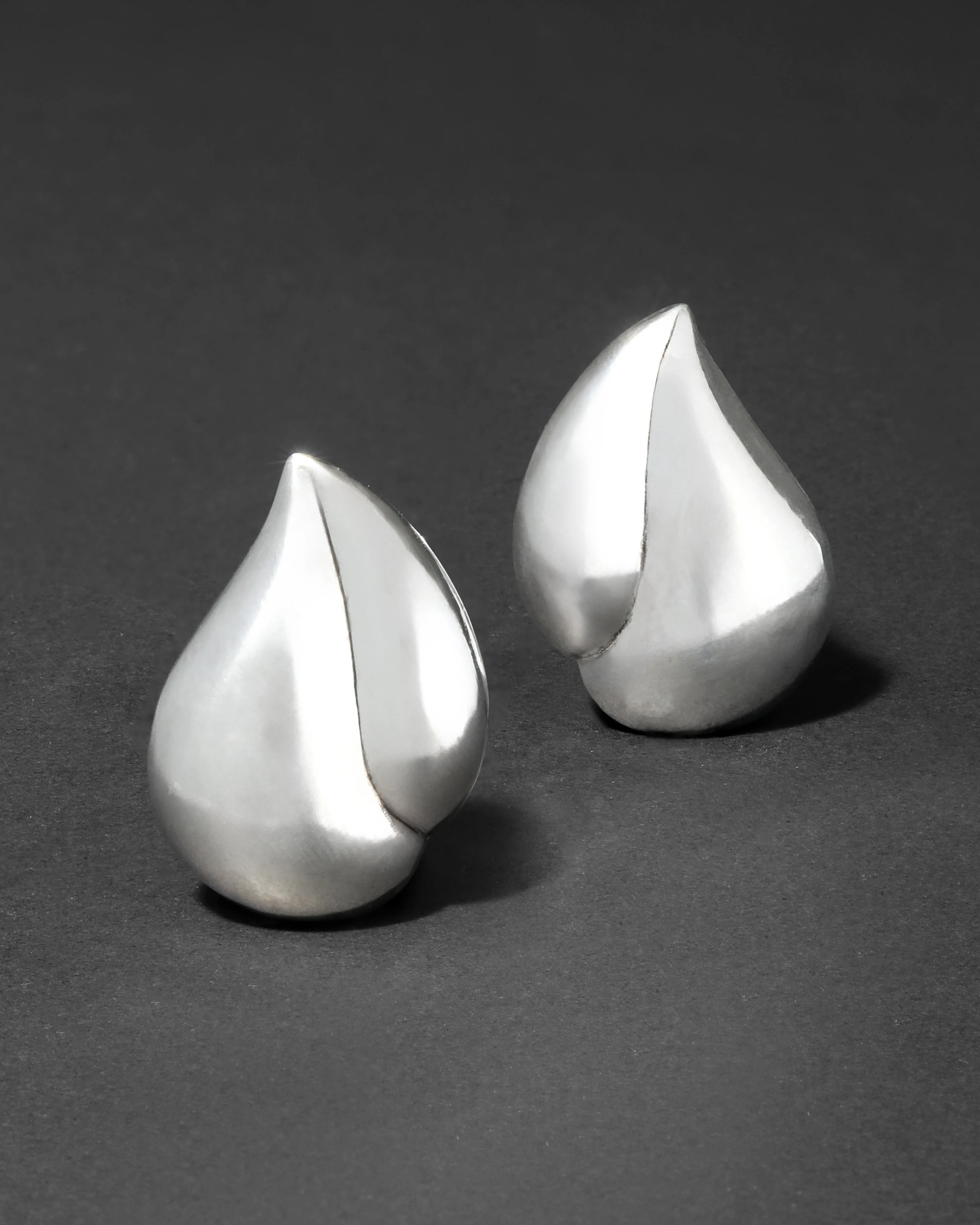 Vintage 1980s Sterling Silver Handmade Leaf Clip Earring sold by Alexis Bittar