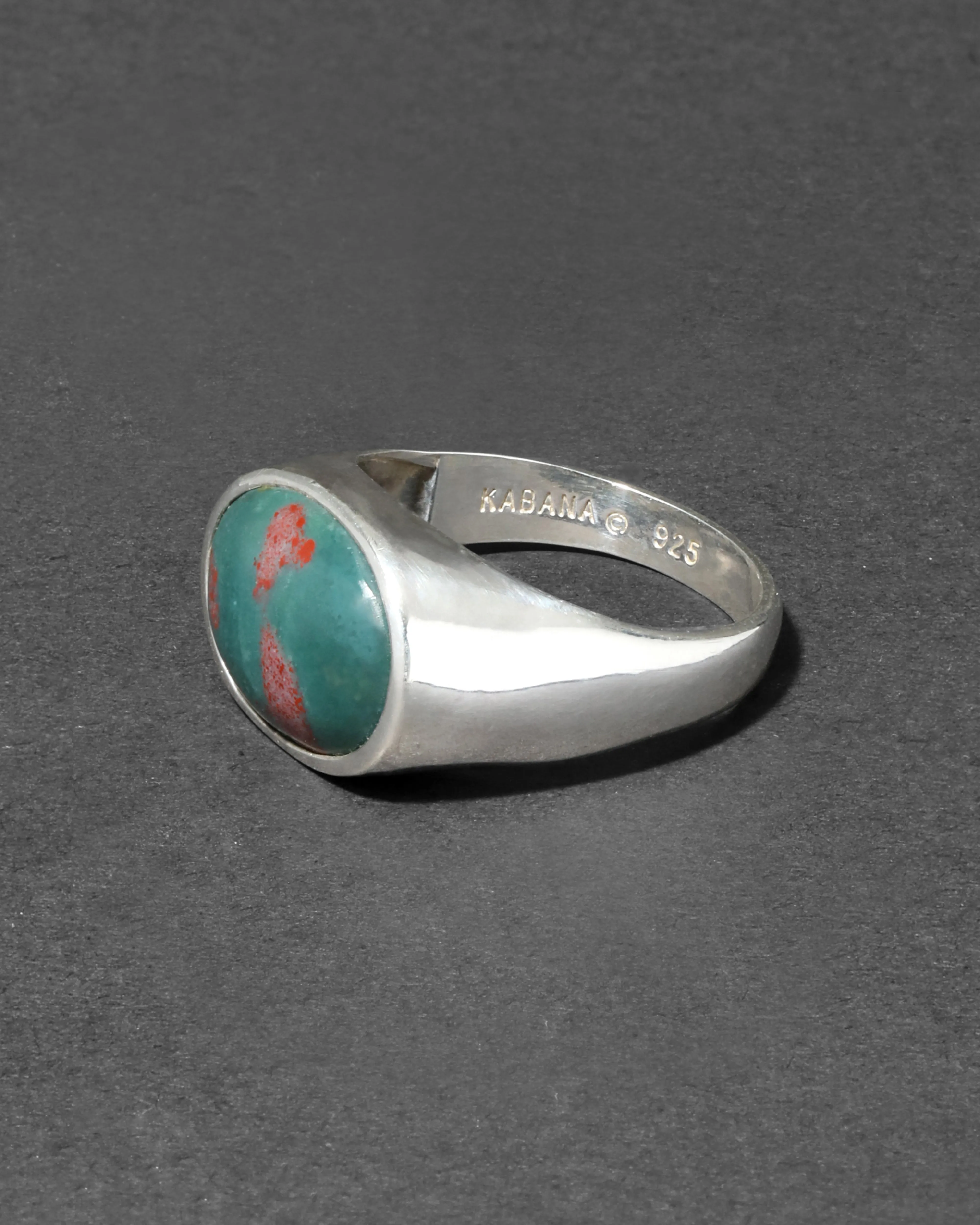 Vintage 1980s Sterling Silver & Bloodstone Men's Ring sold by Alexis Bittar product image thumbnail 3