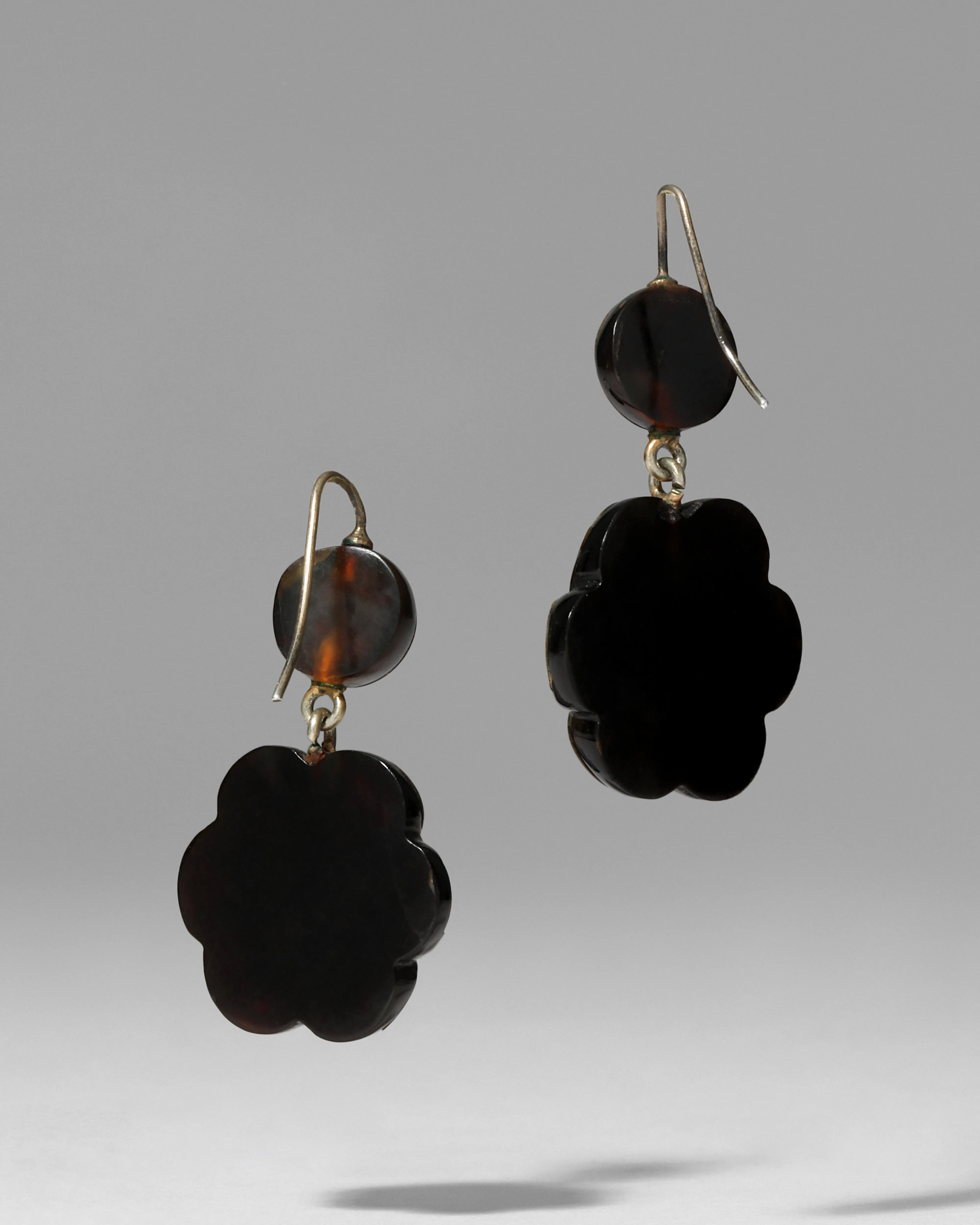 Antique 1800s 14k Gold & Tortoise Pique Earring sold by Alexis Bittar product image thumbnail 2