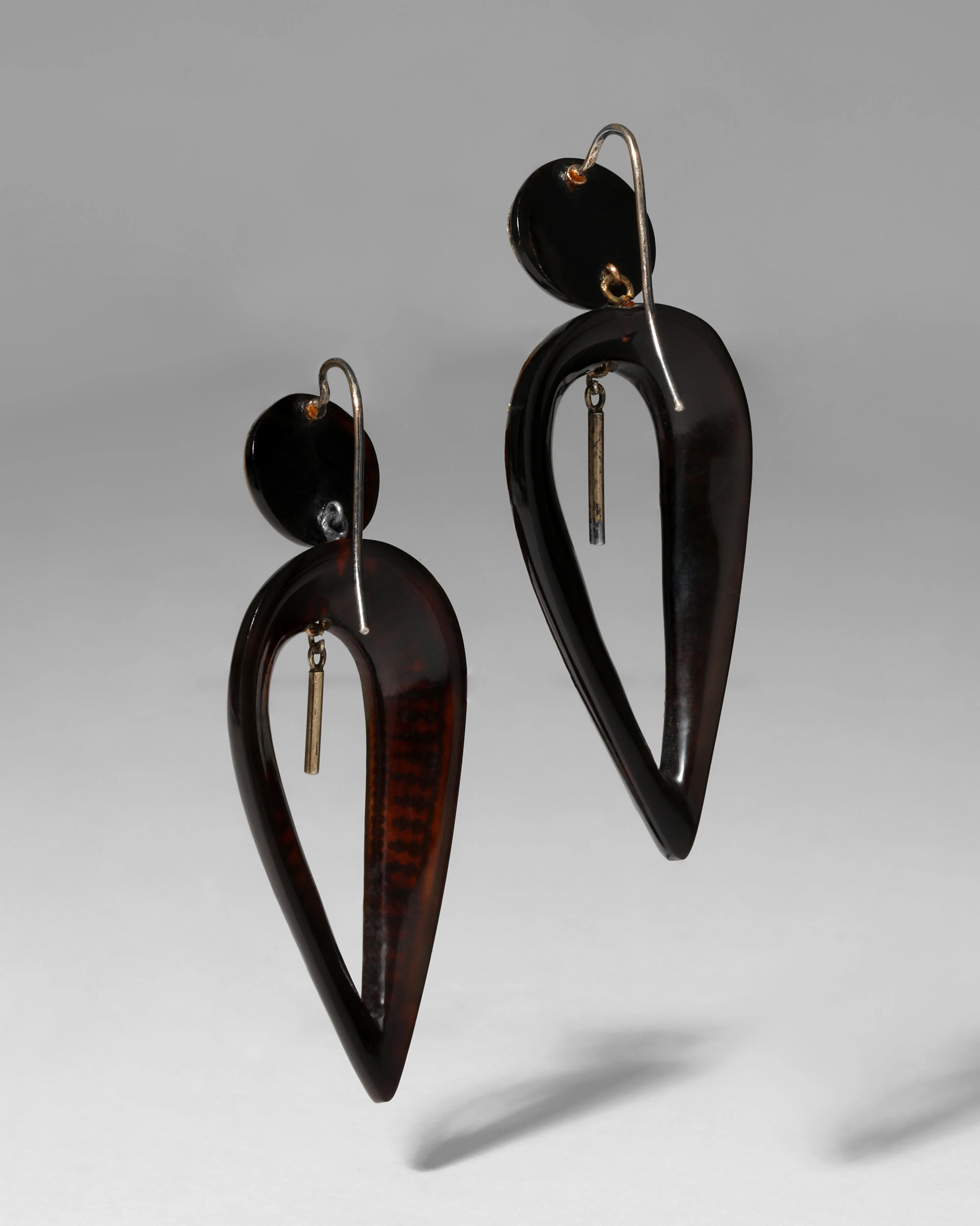 Antique 1800s 14k Gold with Tortoise Earring sold by Alexis Bittar product image thumbnail 2