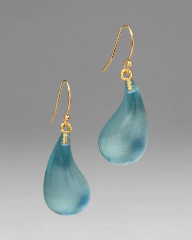 Lucite Dewdrop Earring- Metallic Sky made by Alexis Bittar