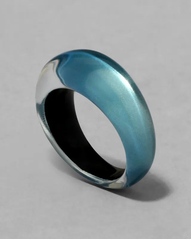Lucite Tapered Ring- Metallic Sky made by Alexis Bittar