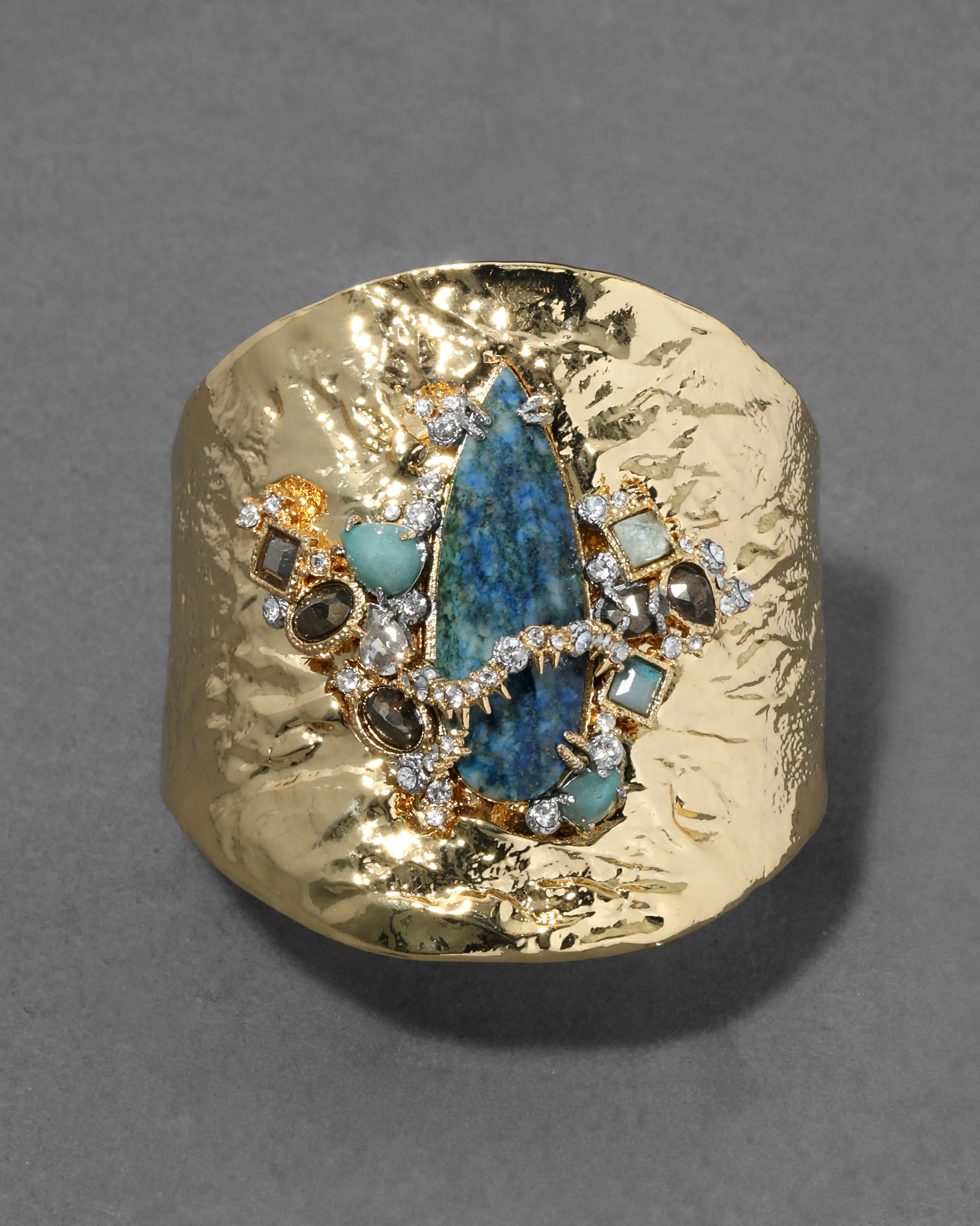 Archive Large Chrysocolla Pear Crystal Cluster Cuff Bracelet sold by Alexis Bittar