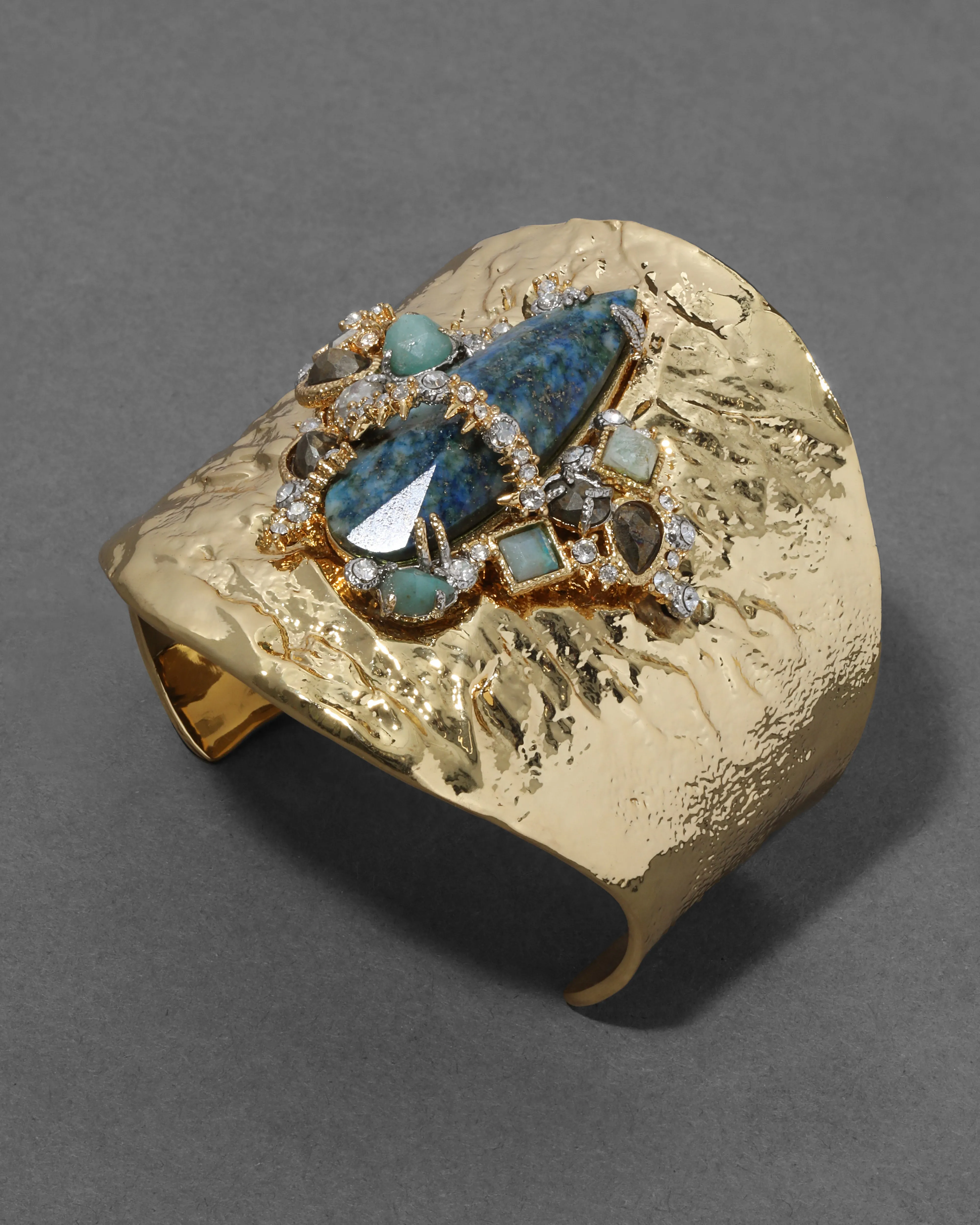 Archive Large Chrysocolla Pear Crystal Cluster Cuff Bracelet sold by Alexis Bittar product image thumbnail 2