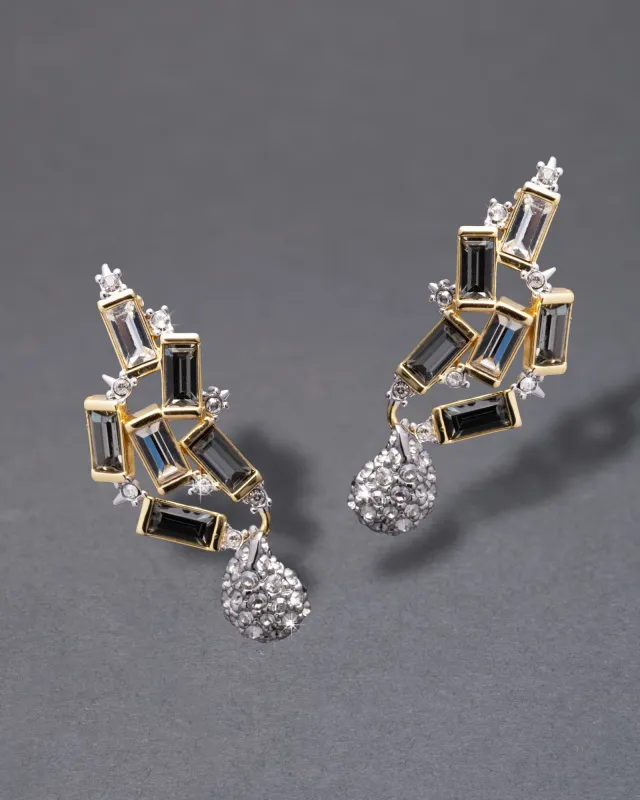 Deco Climbing Crystal Post Earring made by Alexis Bittar