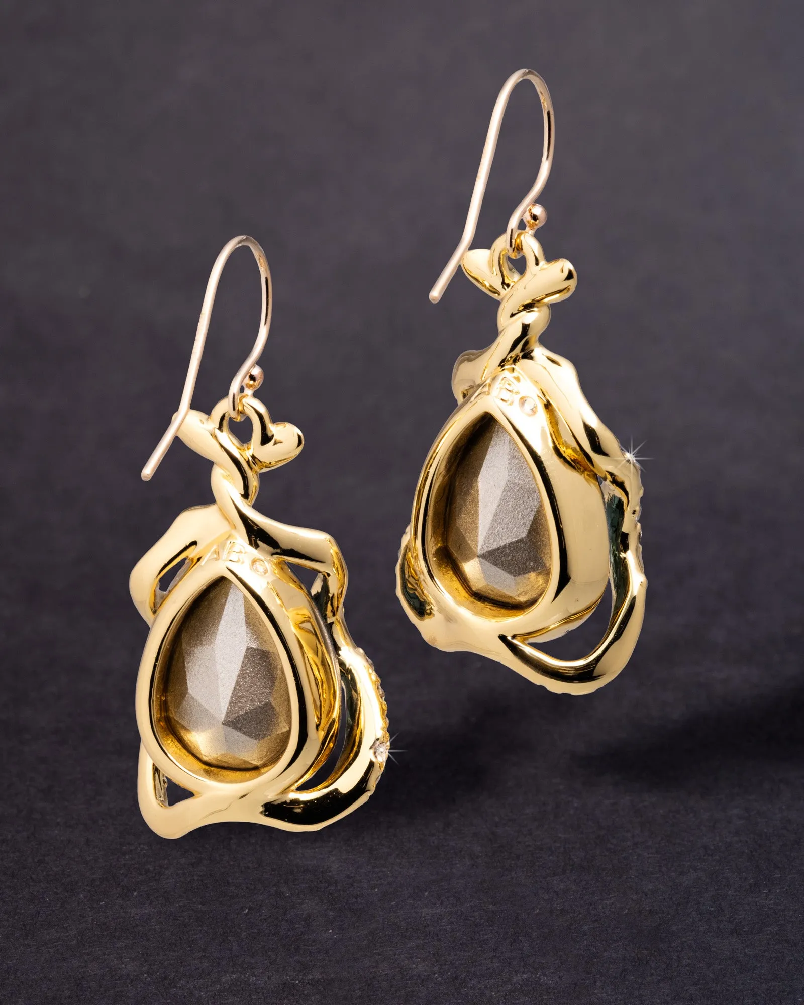 Twisted Gold Crystal Drop Wire Earring- Sky sold by Alexis Bittar product image thumbnail 3