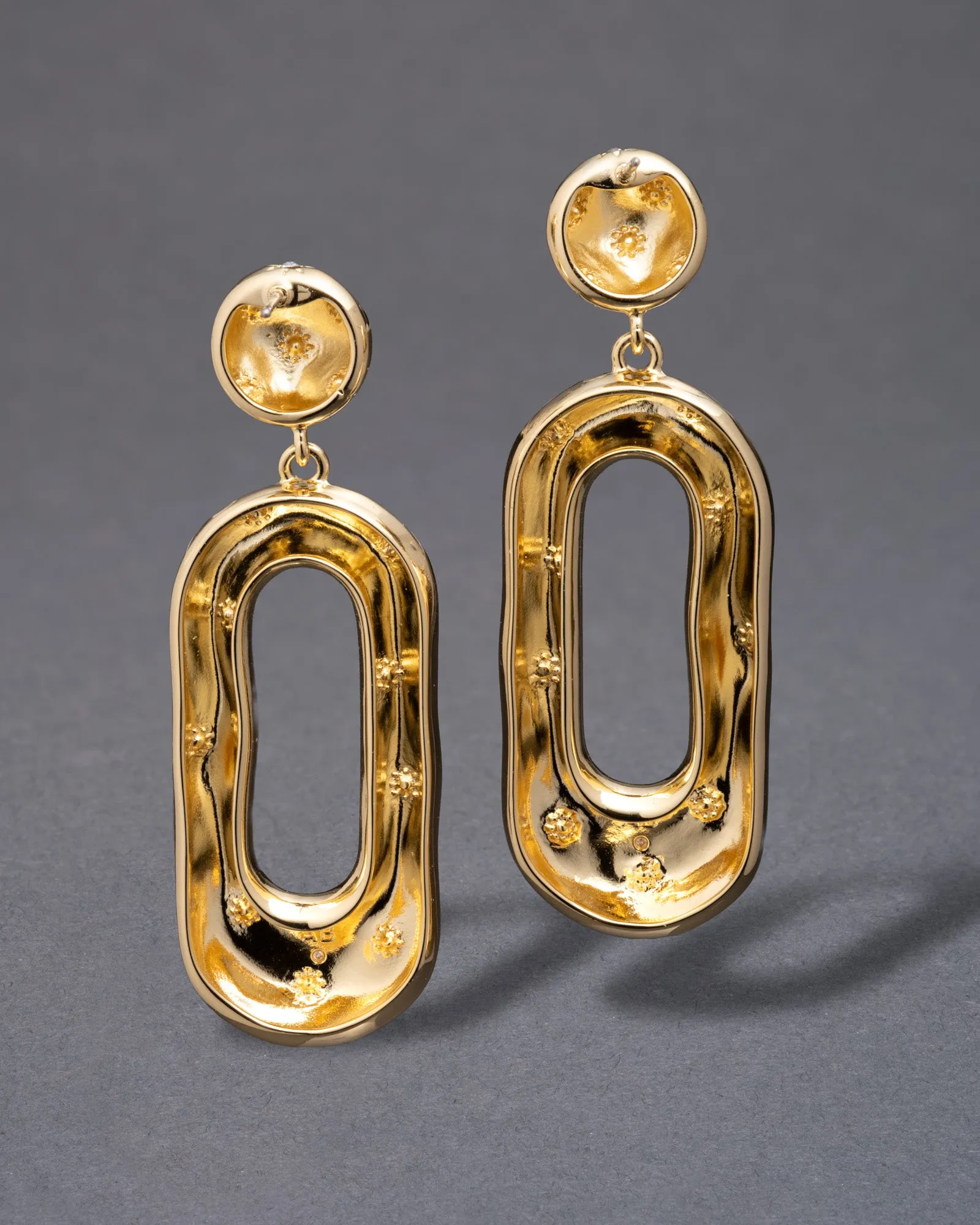 Starburst Crystal Gold Link Post Earring sold by Alexis Bittar product image thumbnail 3