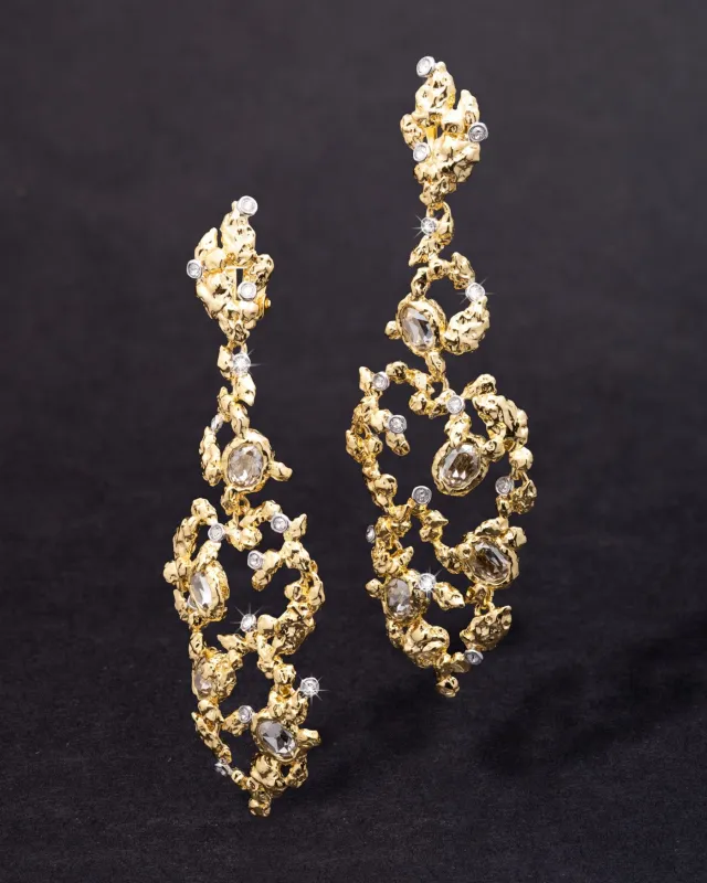 Golden Pebble Cake Large Clip Earring- Air made by Alexis Bittar