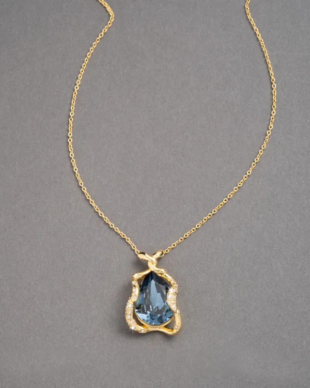Liquid Vine Crystal Pendant Necklace- Sky made by Alexis Bittar