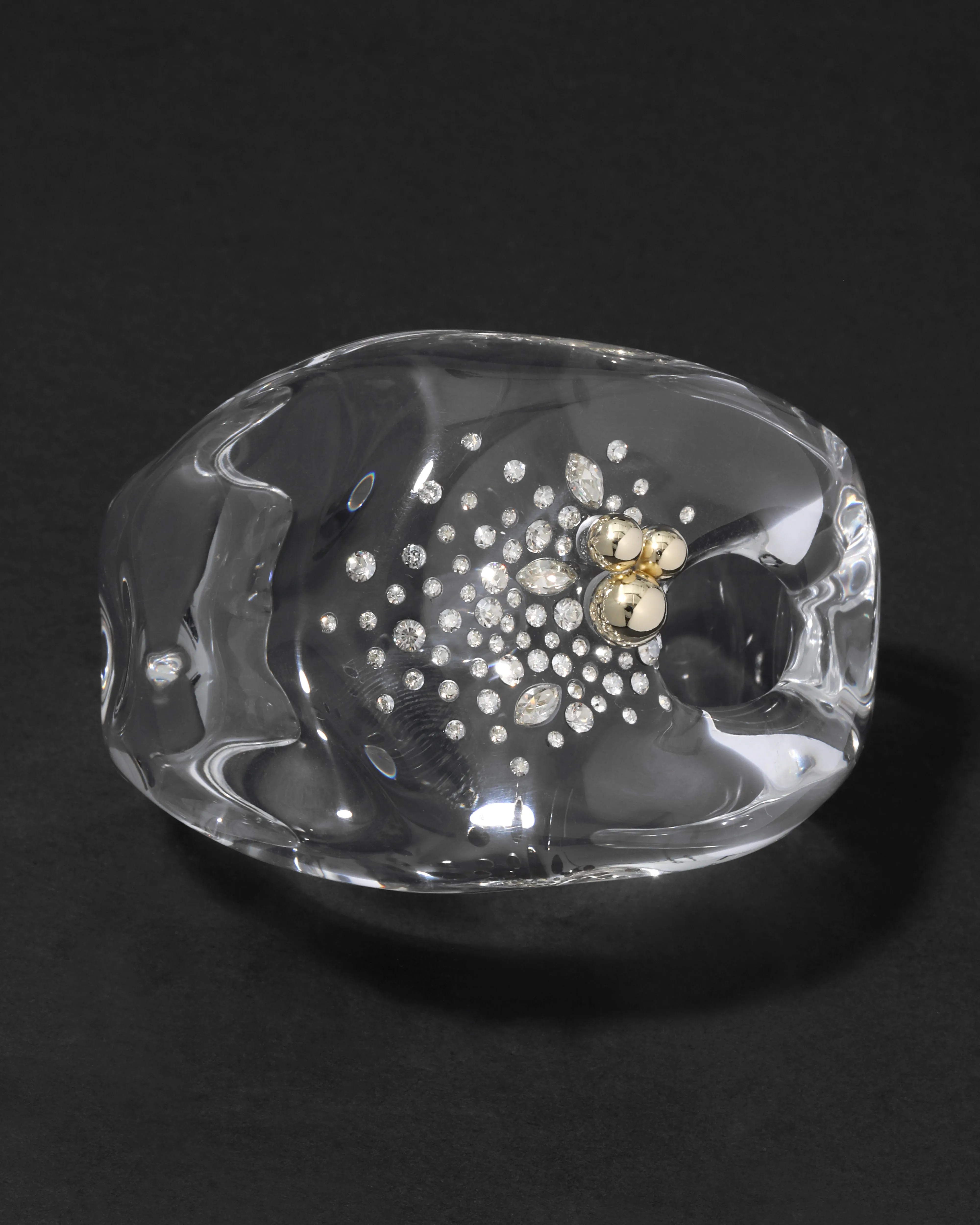 Archive Crystal Encrusted Starburst Studded Lucite Hinge Bracelet sold by Alexis Bittar product image thumbnail 2