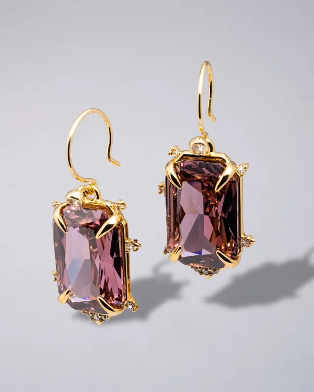 Imperial Noir Baguette Drop Earring- Petal made by Alexis Bittar