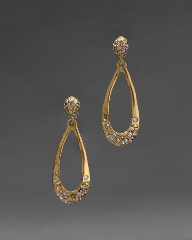 Archive Molten Gold Crystal Studded Link Earring made by Alexis Bittar