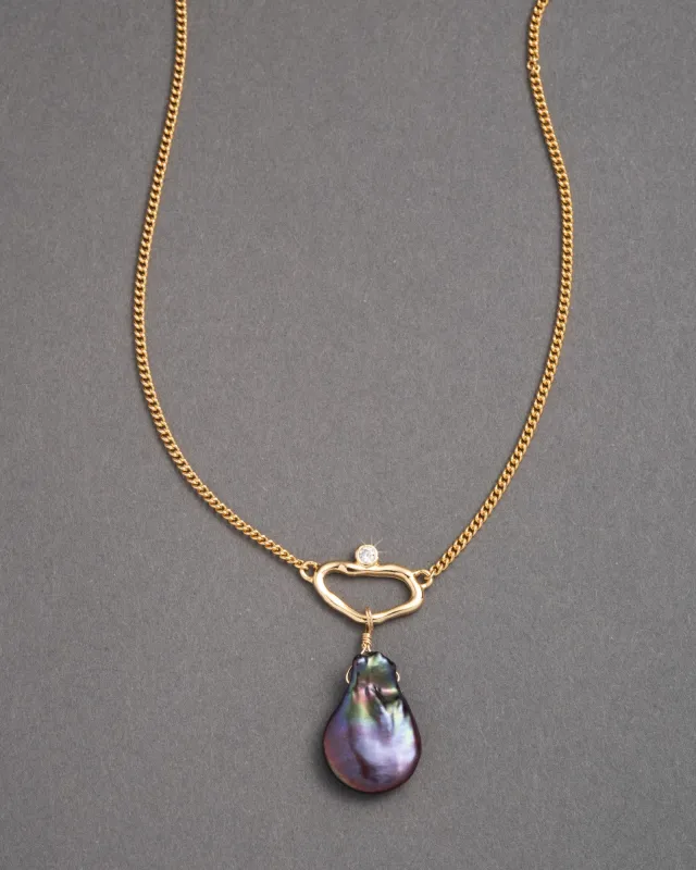 Asterales Link Necklace- Peacock Pearl made by Alexis Bittar