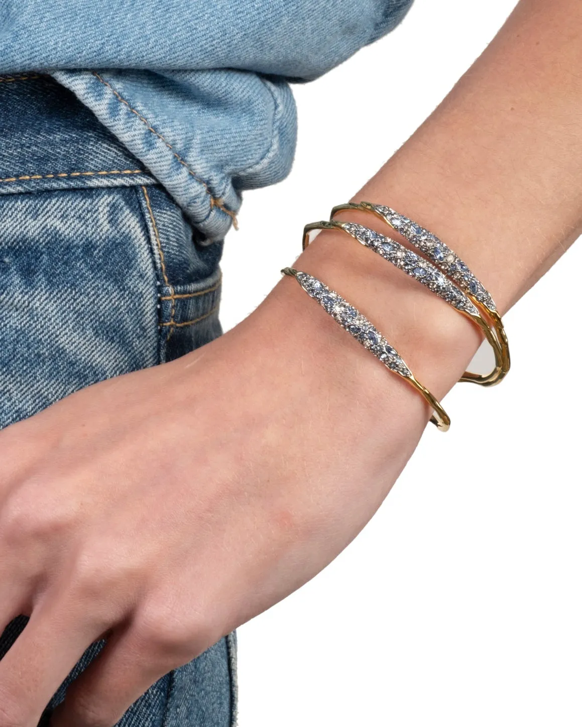 Solanales Crystal Thin Cuff Bracelet- Sky sold by Alexis Bittar product image thumbnail 2