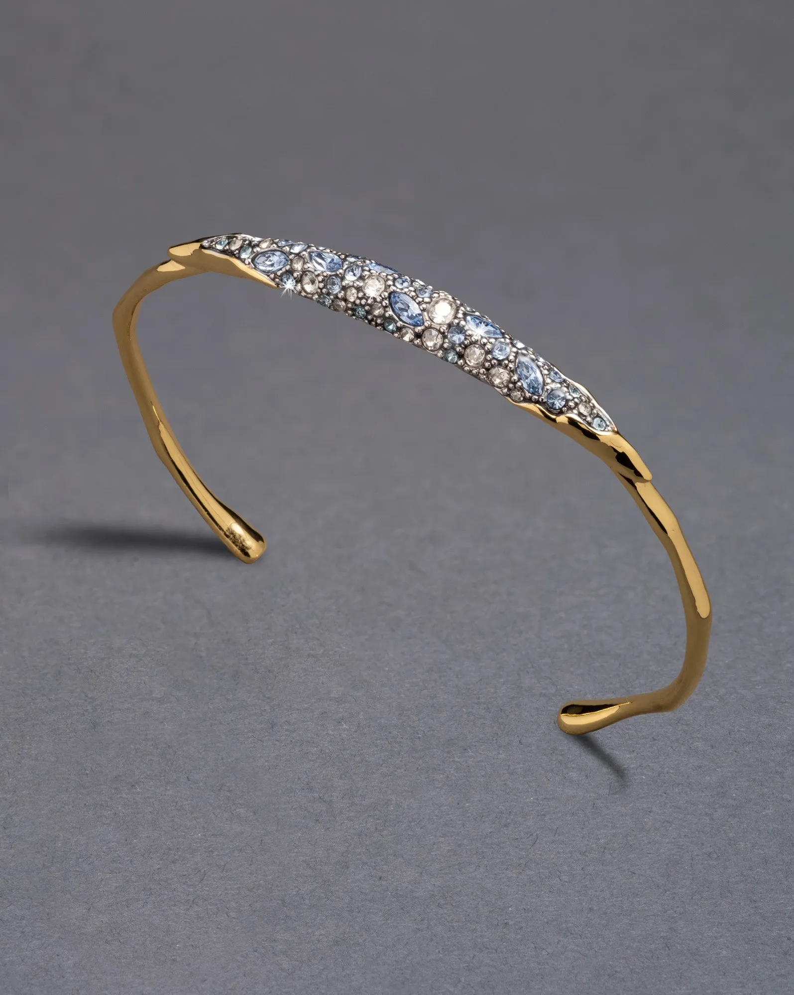 Solanales Crystal Thin Cuff Bracelet- Sky sold by Alexis Bittar