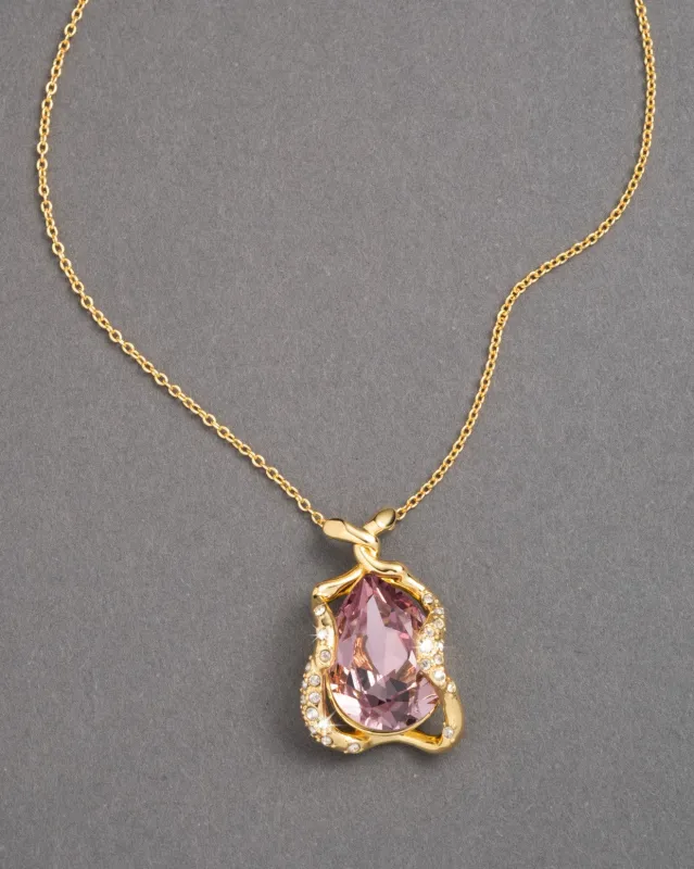 Liquid Vine Crystal Pendant Necklace- Petal made by Alexis Bittar
